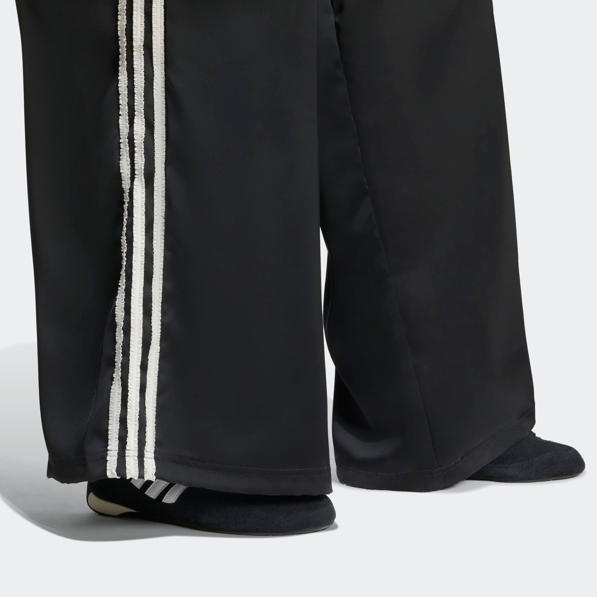 adidas Originals Women's Satin Wide Leg Ruffle Tracksuit Bottoms product image