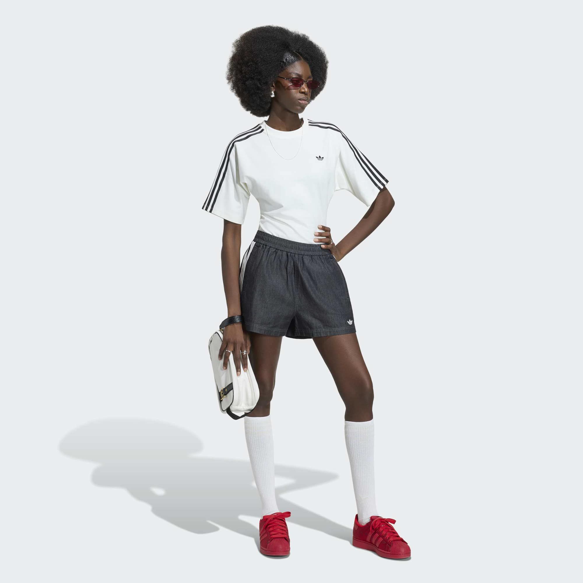 adidas Originals Women's Summer Glow Denim Shorts product image