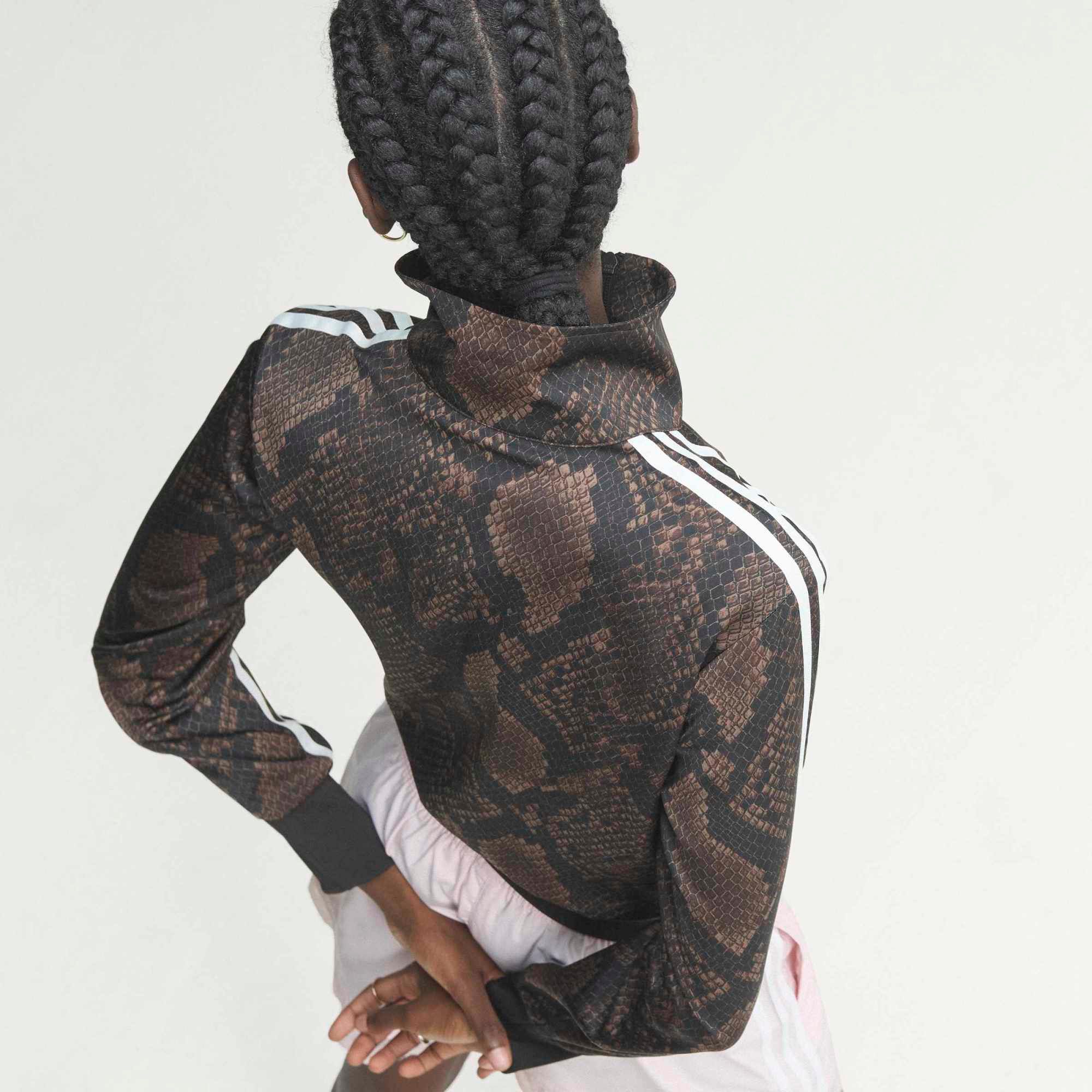 adidas Originals Women's Satin Snake Print Firebird Track Jacket product image