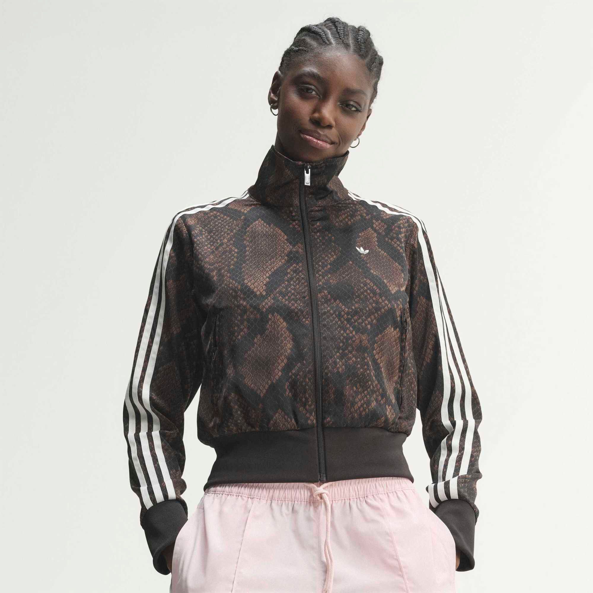 adidas Originals Women's Satin Snake Print Firebird Track Jacket product image