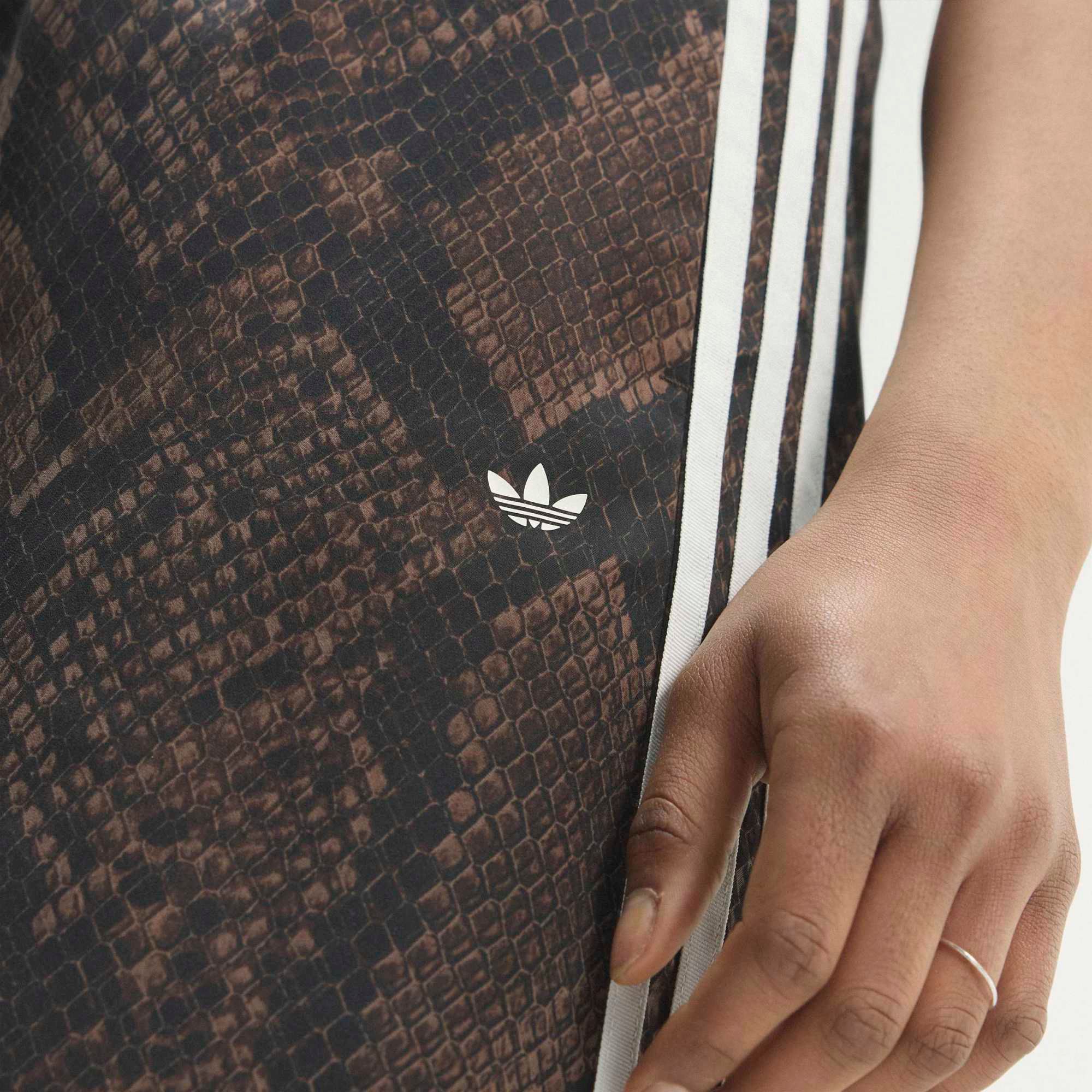 adidas Originals Women's Satin Snake Print Wide Leg Track Pants product image