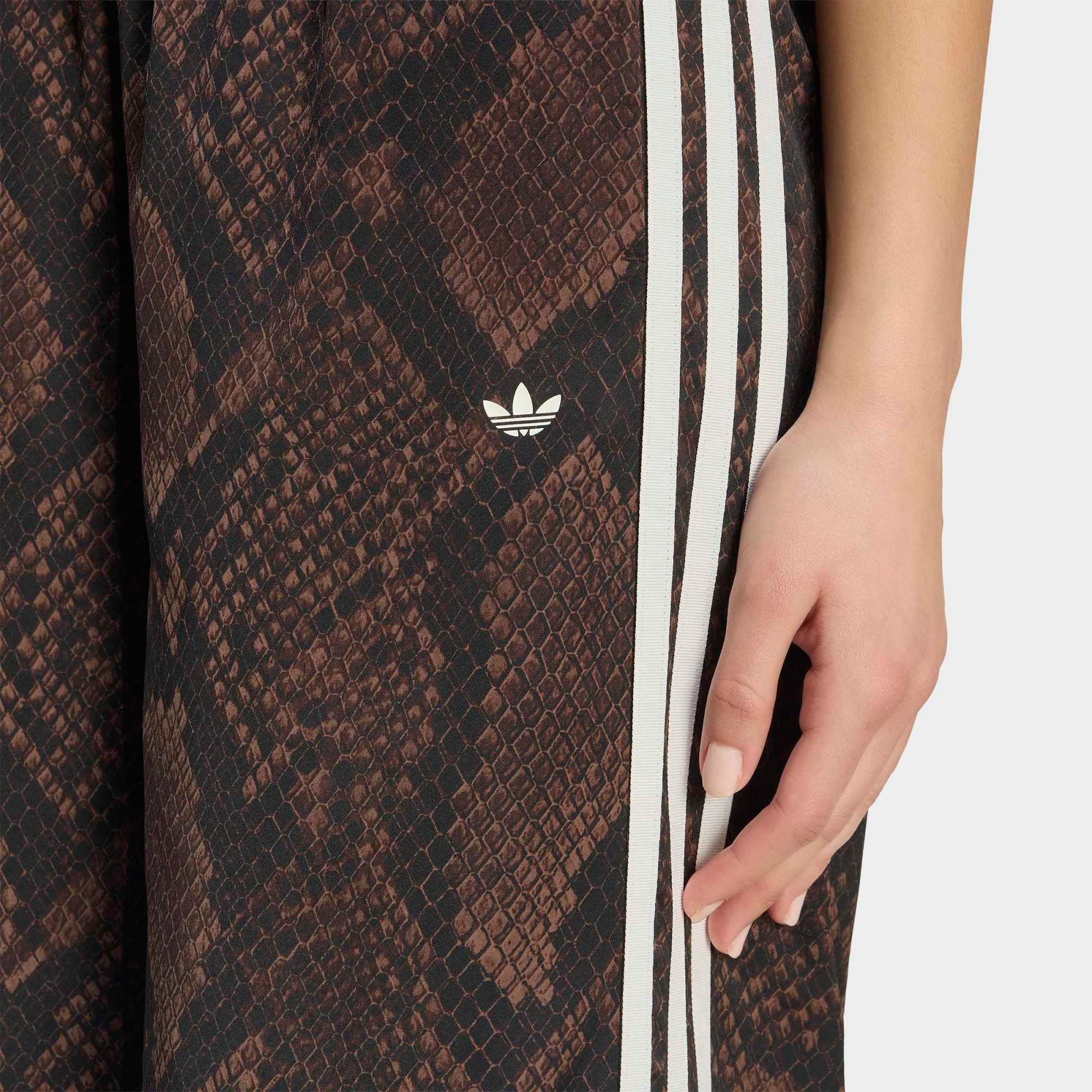 adidas Originals Women's Satin Snake Print Wide Leg Track Pants product image