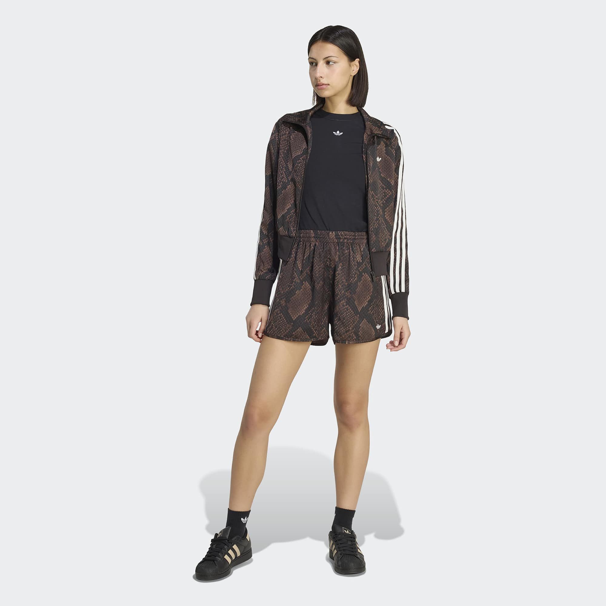 adidas Originals Women's Snake Print Satin Shorts product image