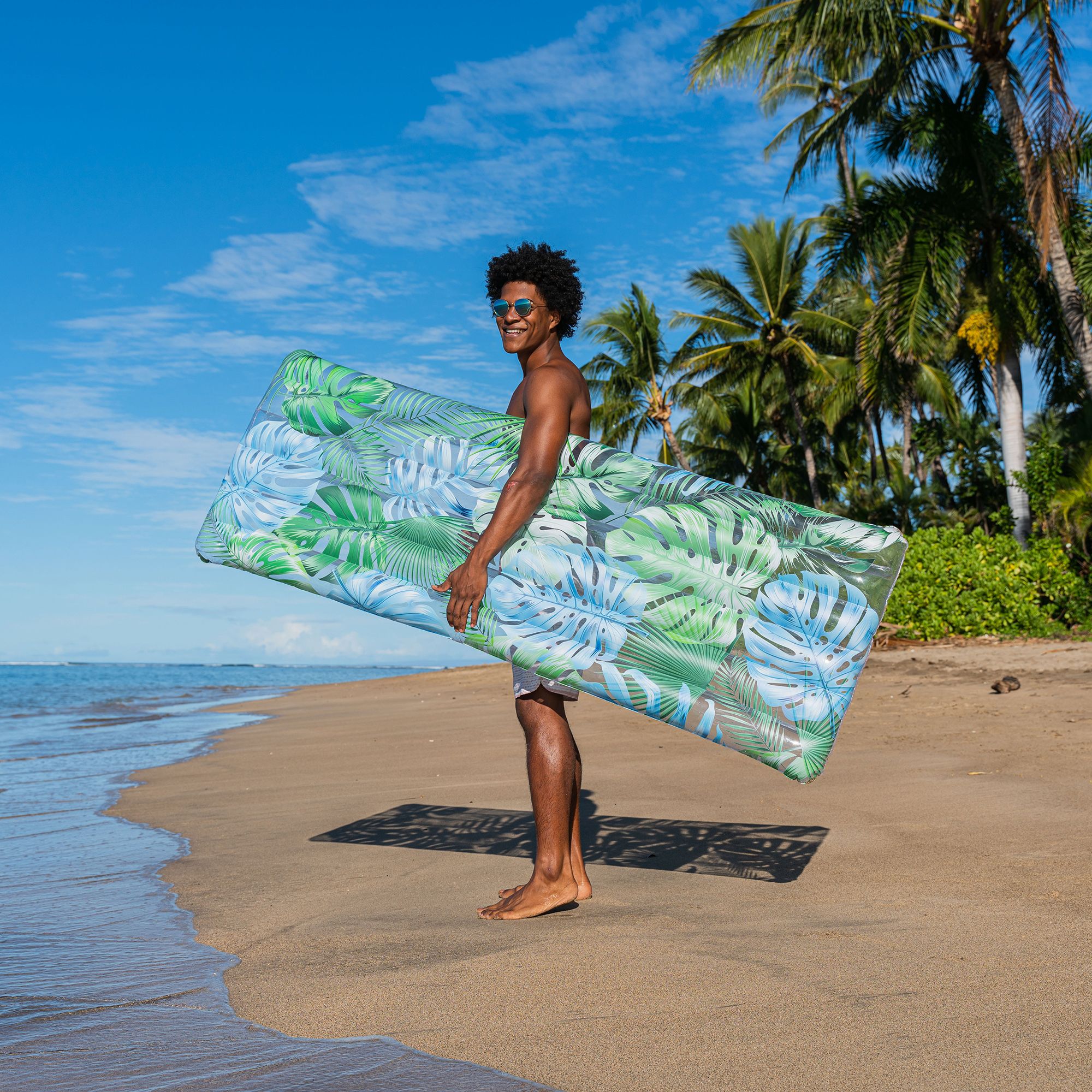 PoolCandy 74" Tropical Print Pool Raft product image