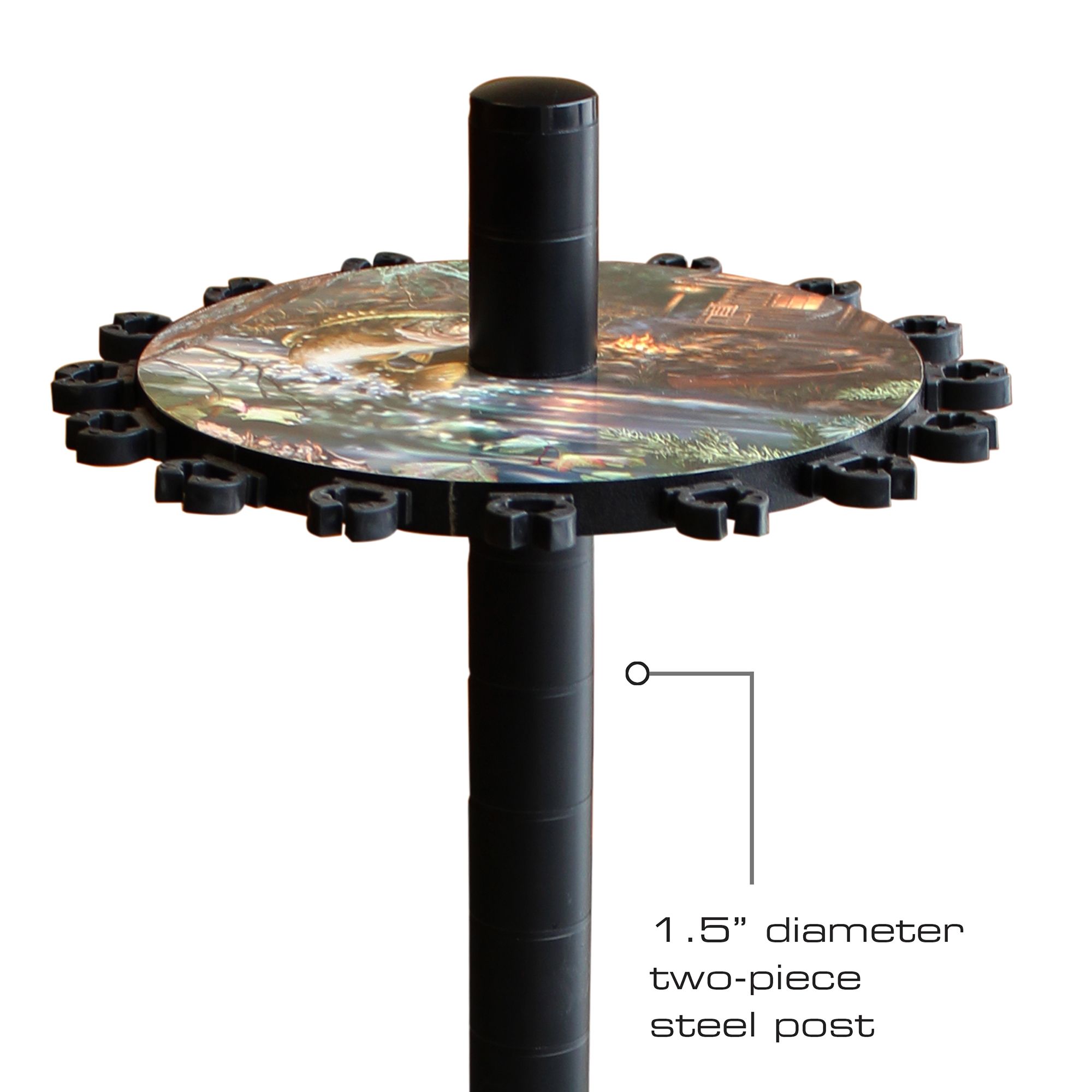 Rush Creek Bass 16 Fishing Rod Round Storage Rack product image