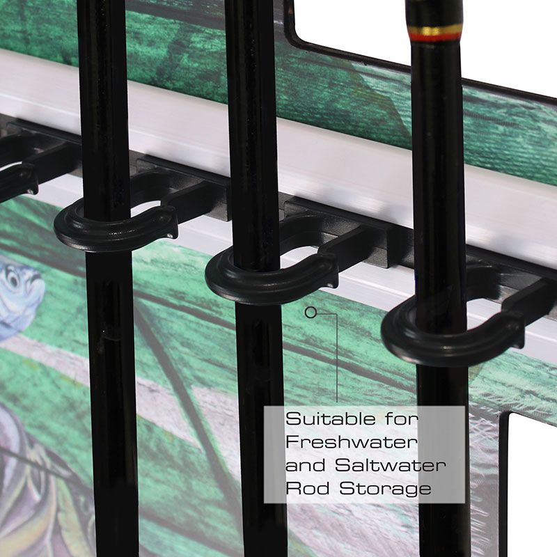 Rush Creek Guy Harvey Bass Fishing Storage Rack 8 Rod Holder product image