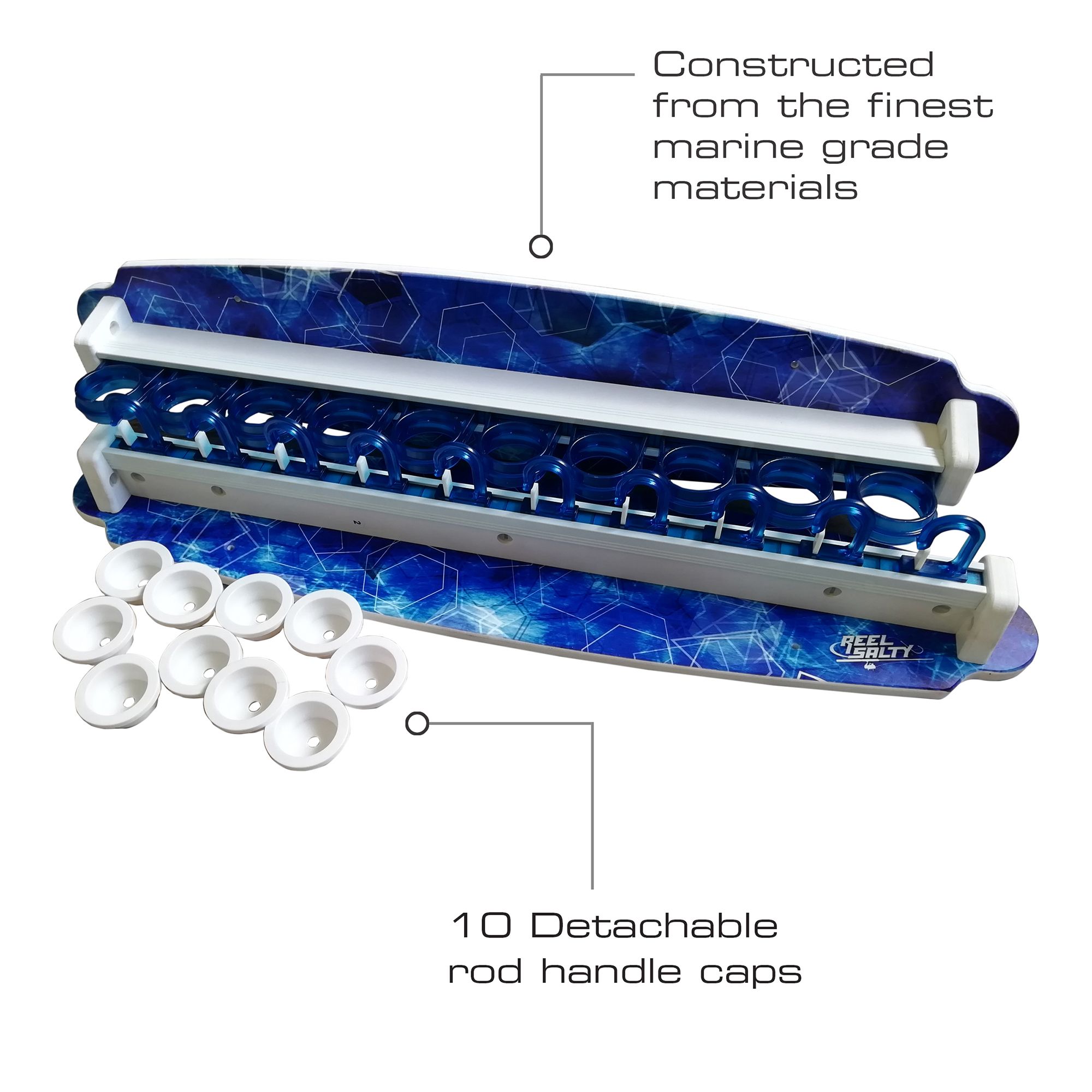 Rush Creek Reel Salty 10 Rod Wall and Ceiling Sliding Rack product image