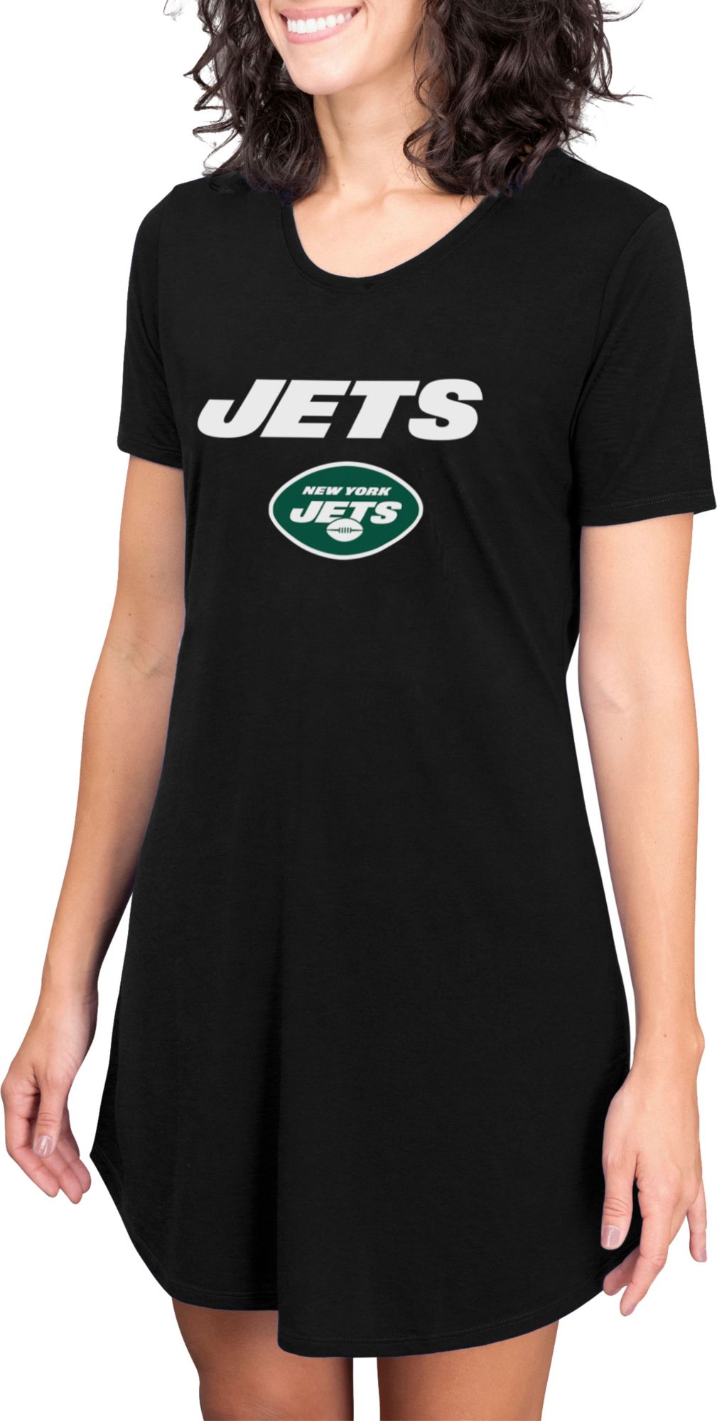 Concepts Sport Women's New York Jets Black Nightshirt