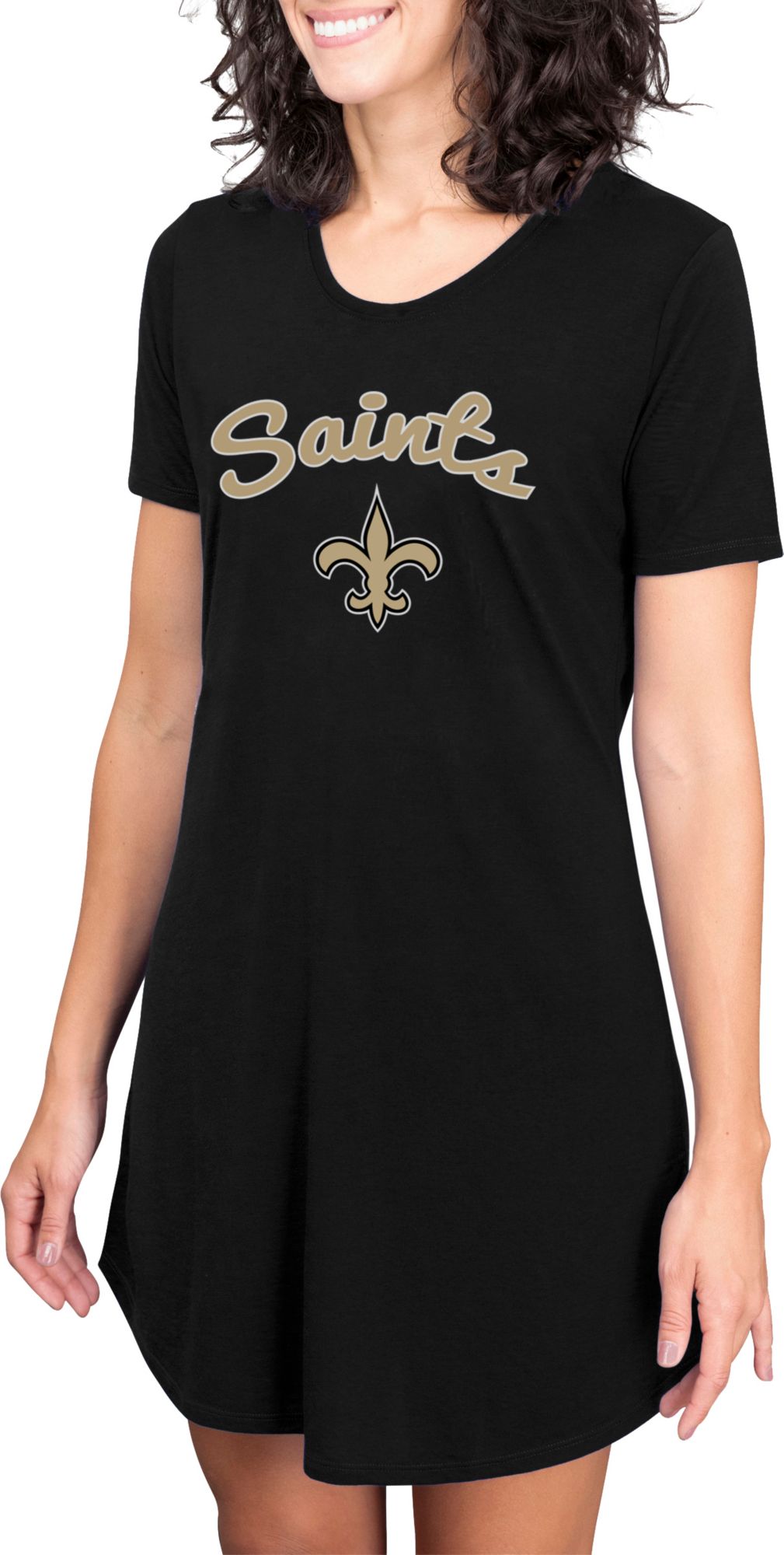 Concepts Sport Women's New Orleans Saints Black Nightshirt