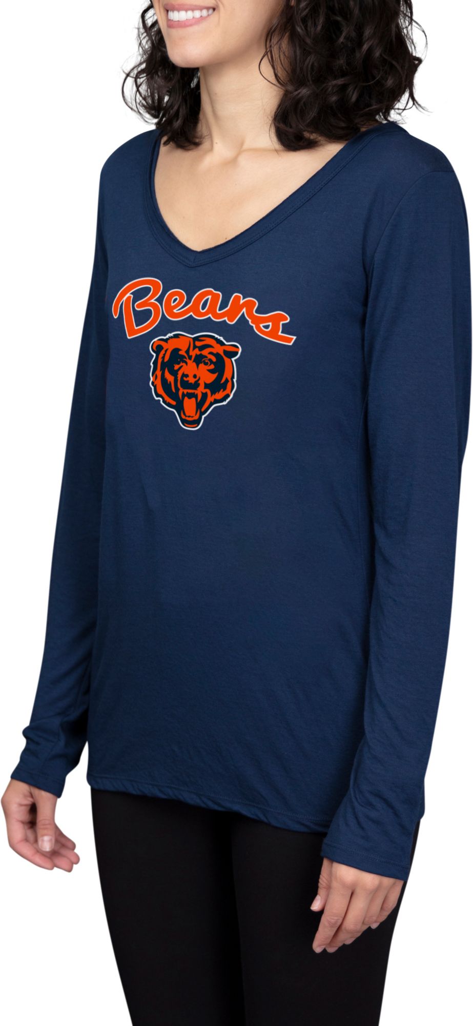 Concepts Sport Women's Chicago Bears Marathon Navy Long Sleeve T-Shirt