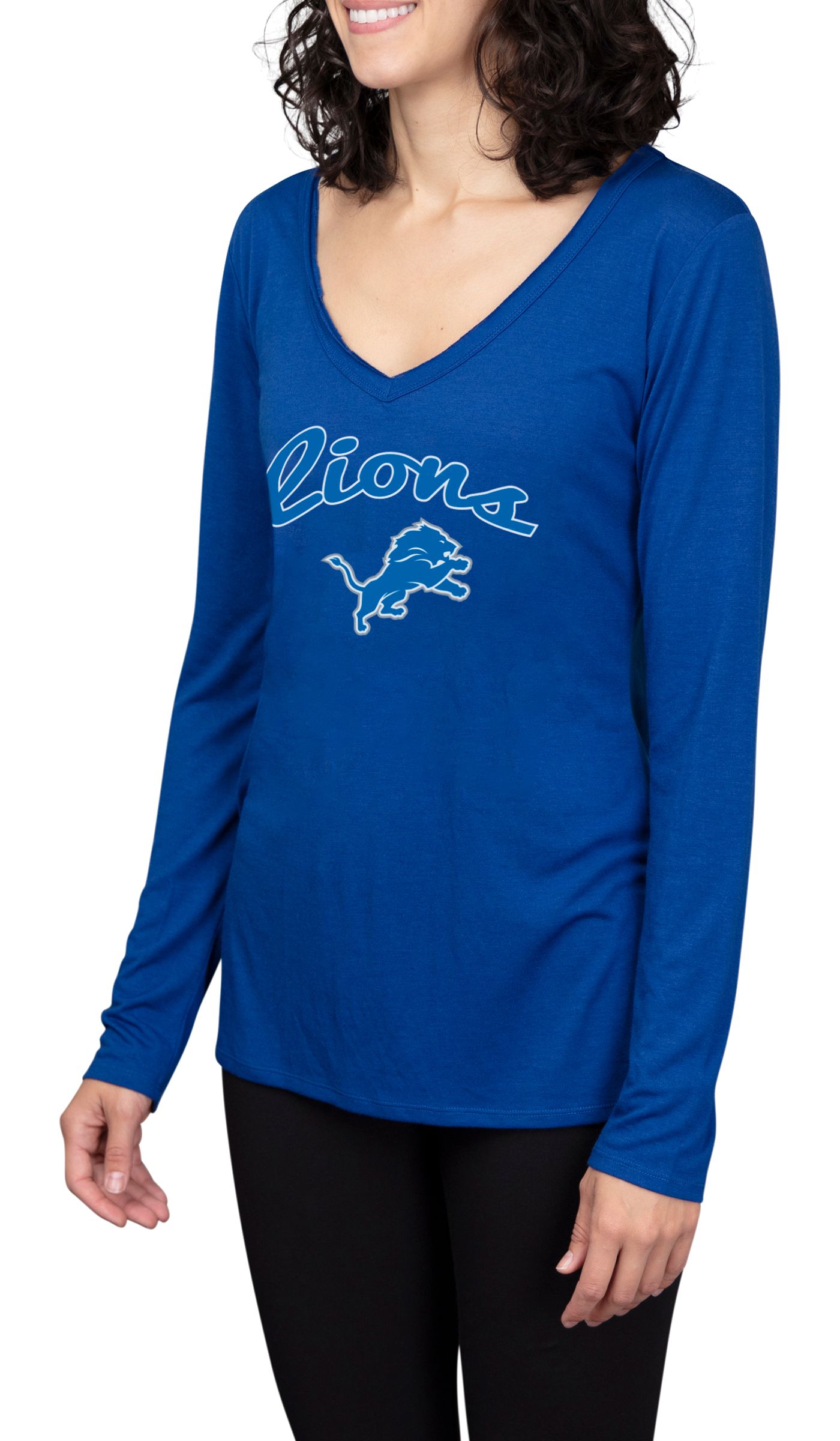 Women's detroit lions long sleeve shirt top