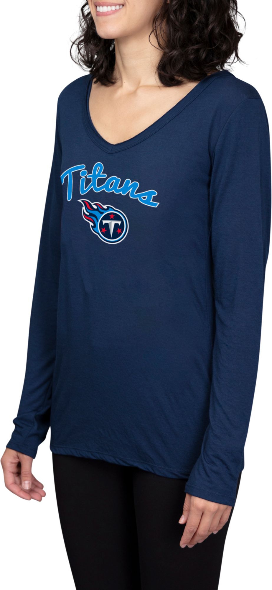 Concepts Sport Women's Tennessee Titans Marathon Navy Long Sleeve T-Shirt product image