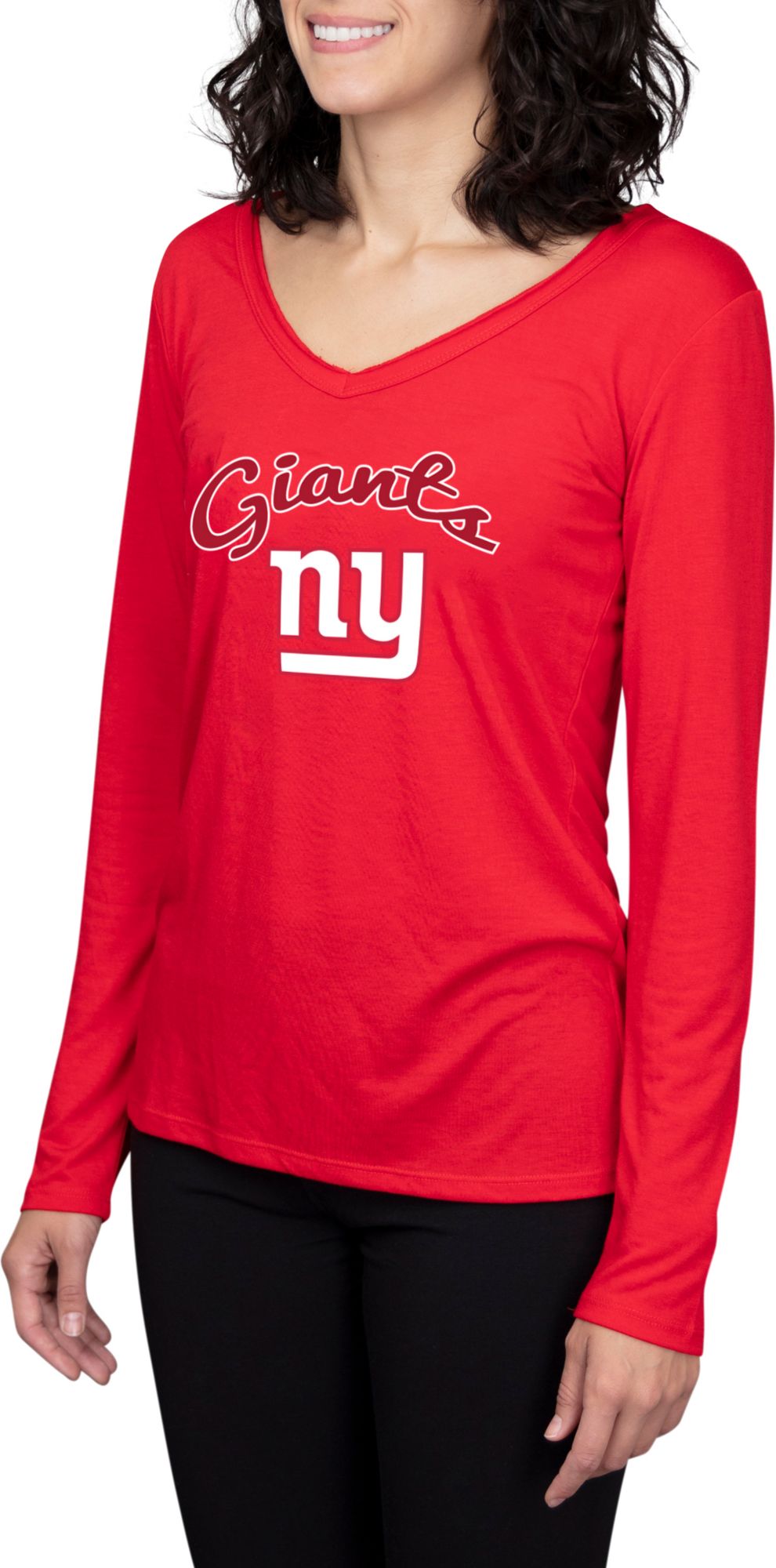 Concepts Sport Women's New York Giants Marathon Red Long Sleeve T-Shirt product image