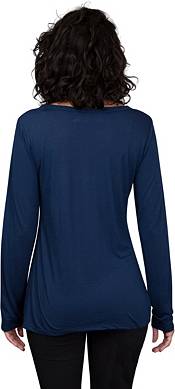 Concepts Sport Women's New England Patriots Marathon Navy Long Sleeve T-Shirt product image