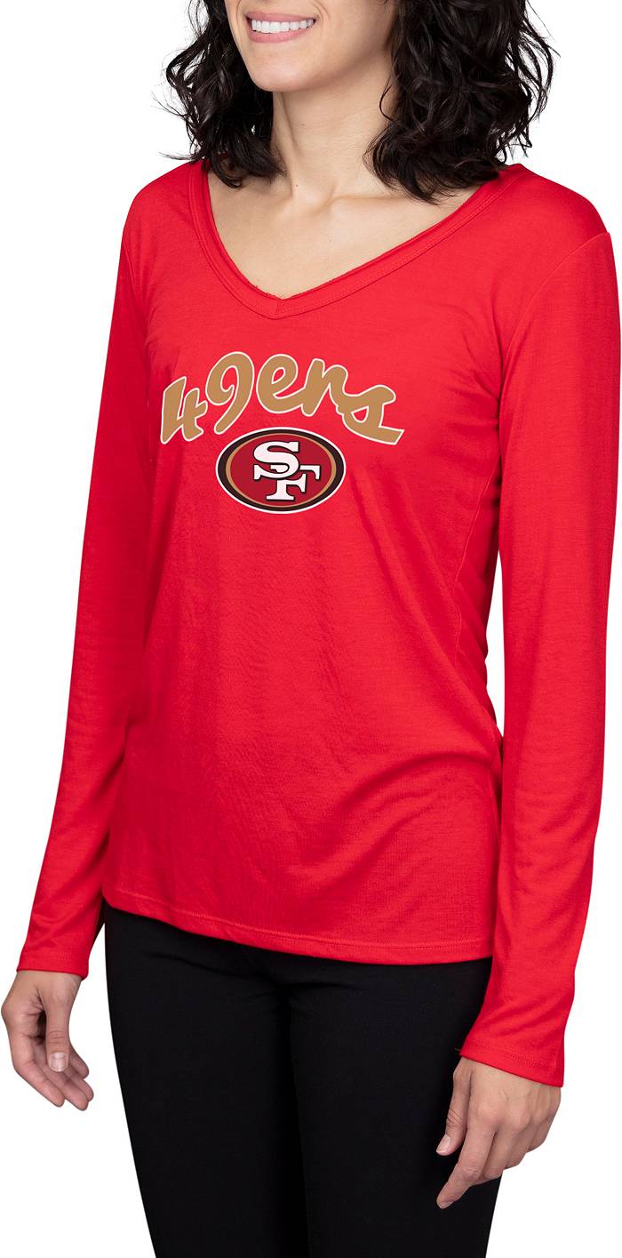 Concepts Sport Women's San Francisco 49ers Marathon Red Long Sleeve T-Shirt