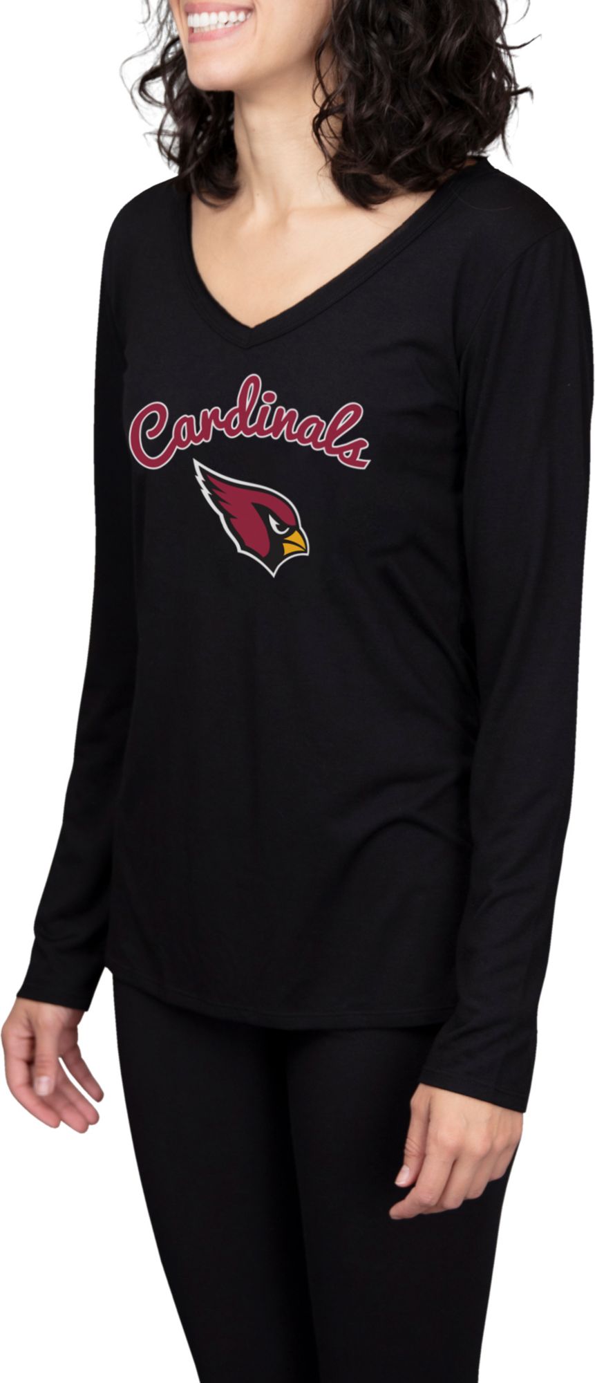 Concepts Sport Women's Arizona Cardinals Marathon Black Long Sleeve T-Shirt product image