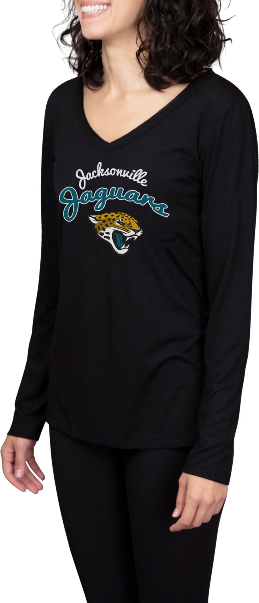 Concepts Sport Women's Jacksonville Jaguars Marathon Black Long Sleeve T-Shirt