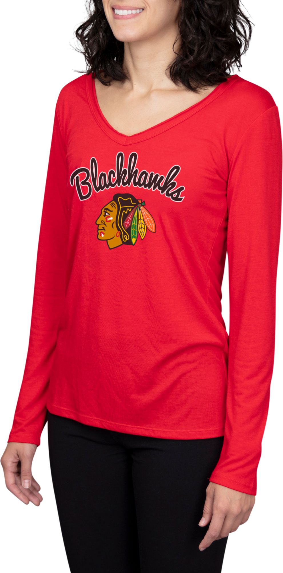 Concepts Sport Women's Chicago Blackhawks Marathon  Knit Long Sleeve T-Shirt product image