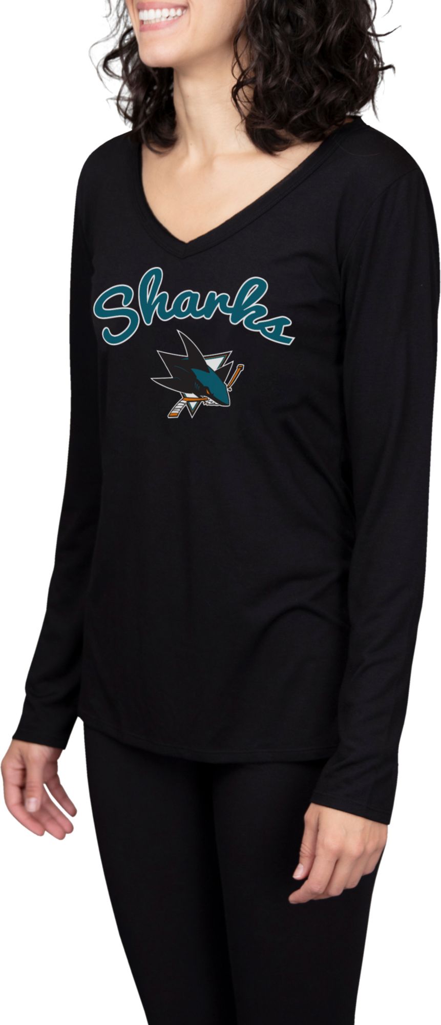 Concepts Sport Women's San Jose Sharks Marathon  Knit Long Sleeve T-Shirt product image