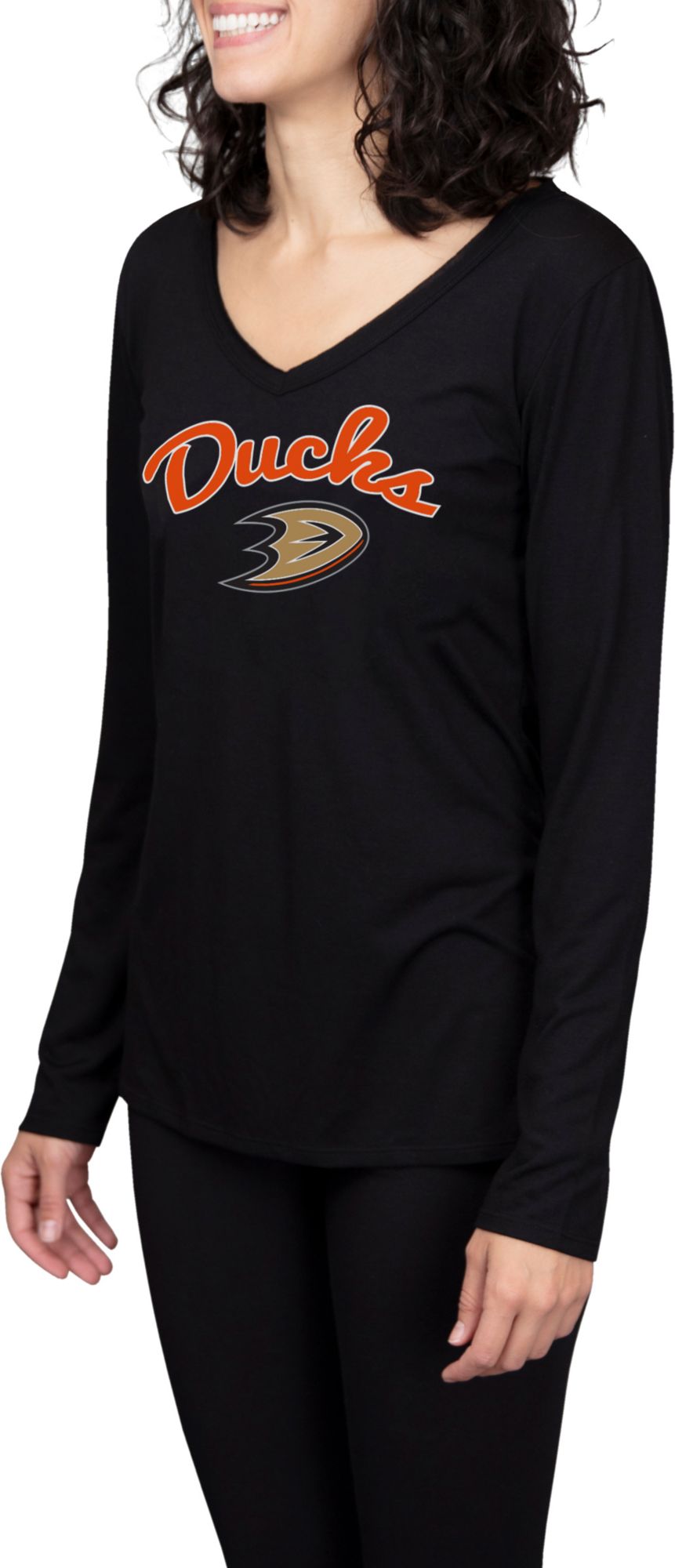 Concepts Sport Women's Anaheim Ducks Marathon  Knit Long Sleeve T-Shirt product image