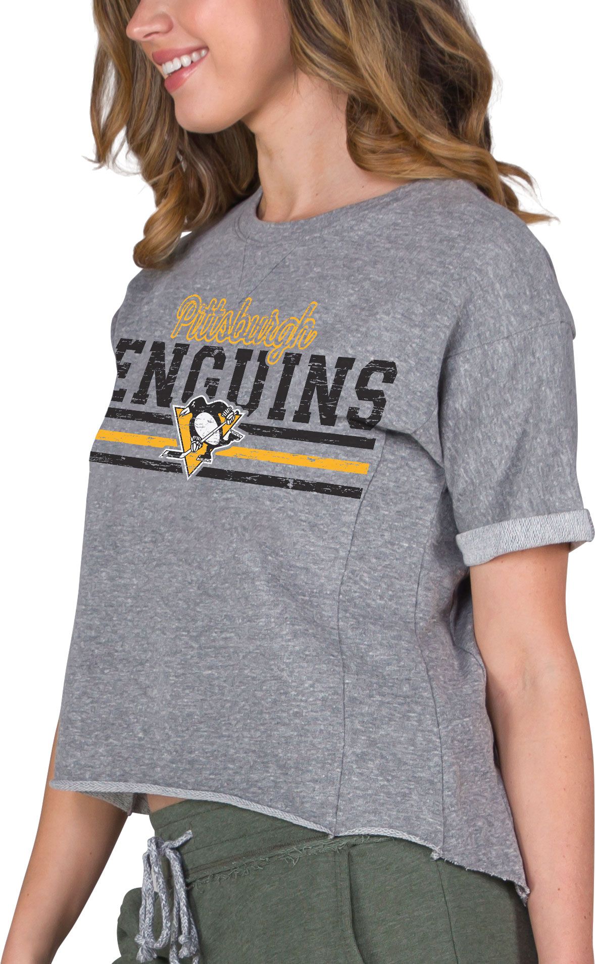 Concepts Sport Women's Pittsburgh Penguins Mainstream Grey T-Shirt product image