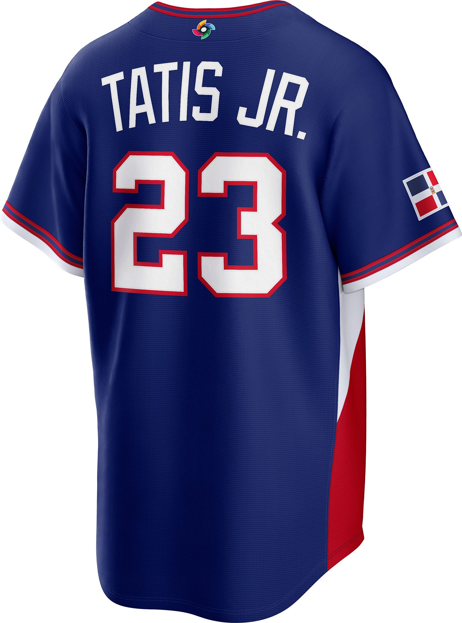 Nike Men's World Baseball Classic 2026 Dominican Republic Royal Fernando Tatis Jr. #23 Stadium Road Jersey product image