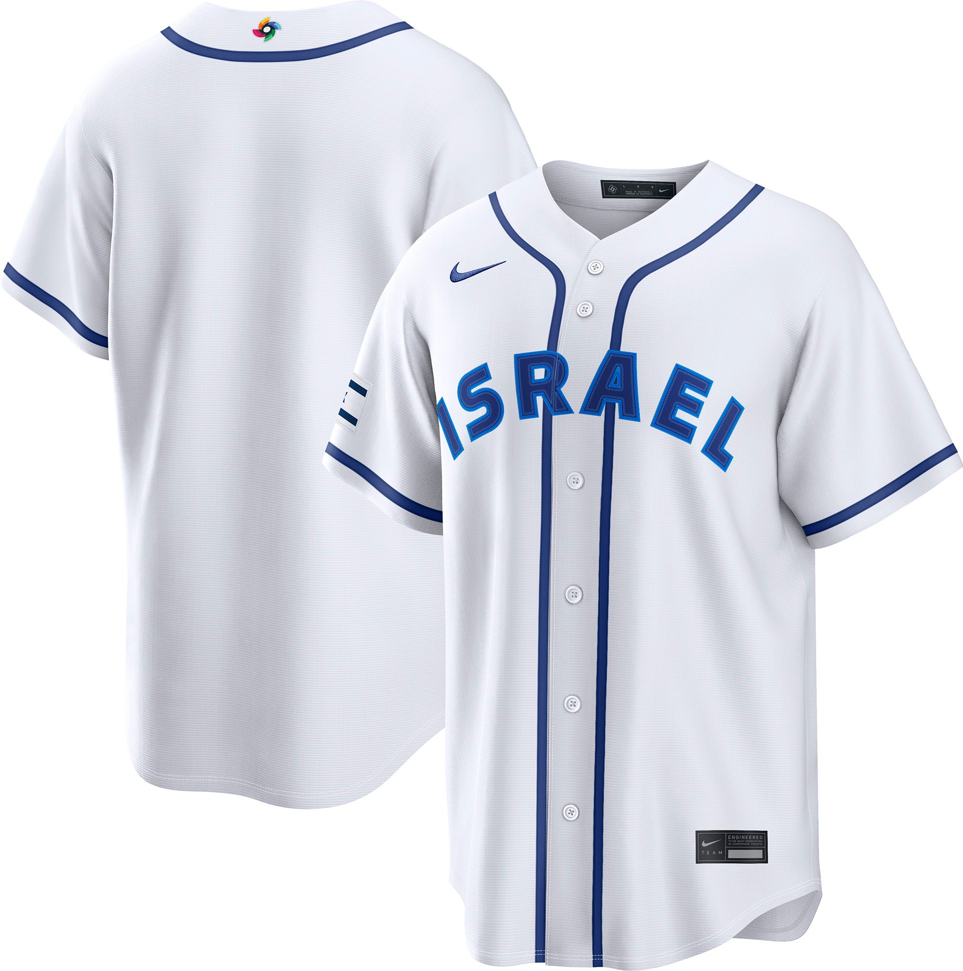 Nike Men's World Baseball Classic 2026 Israel White Blank Stadium Home Jersey product image
