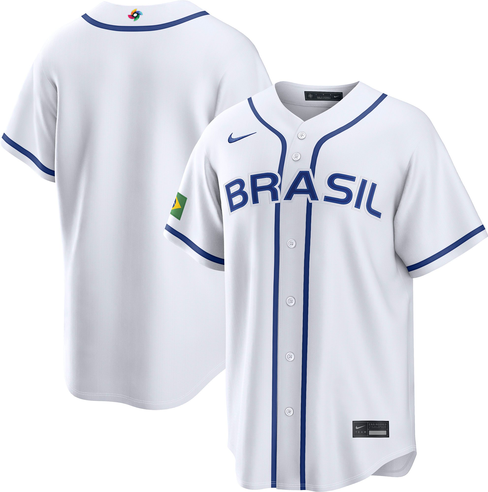 Nike Men's World Baseball Classic 2026 Brazil White Blank Stadium Home Jersey product image
