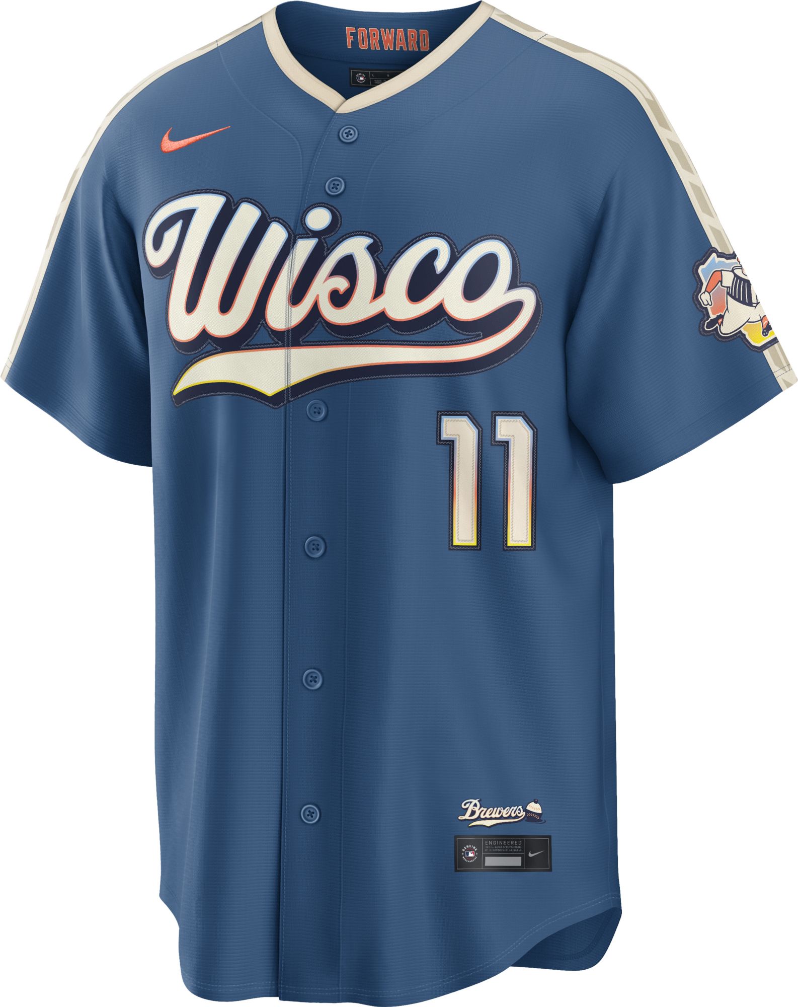 Nike Men's Milwaukee Brewers Jackson Chourio #11 2026 City Connect Stadium Jersey product image