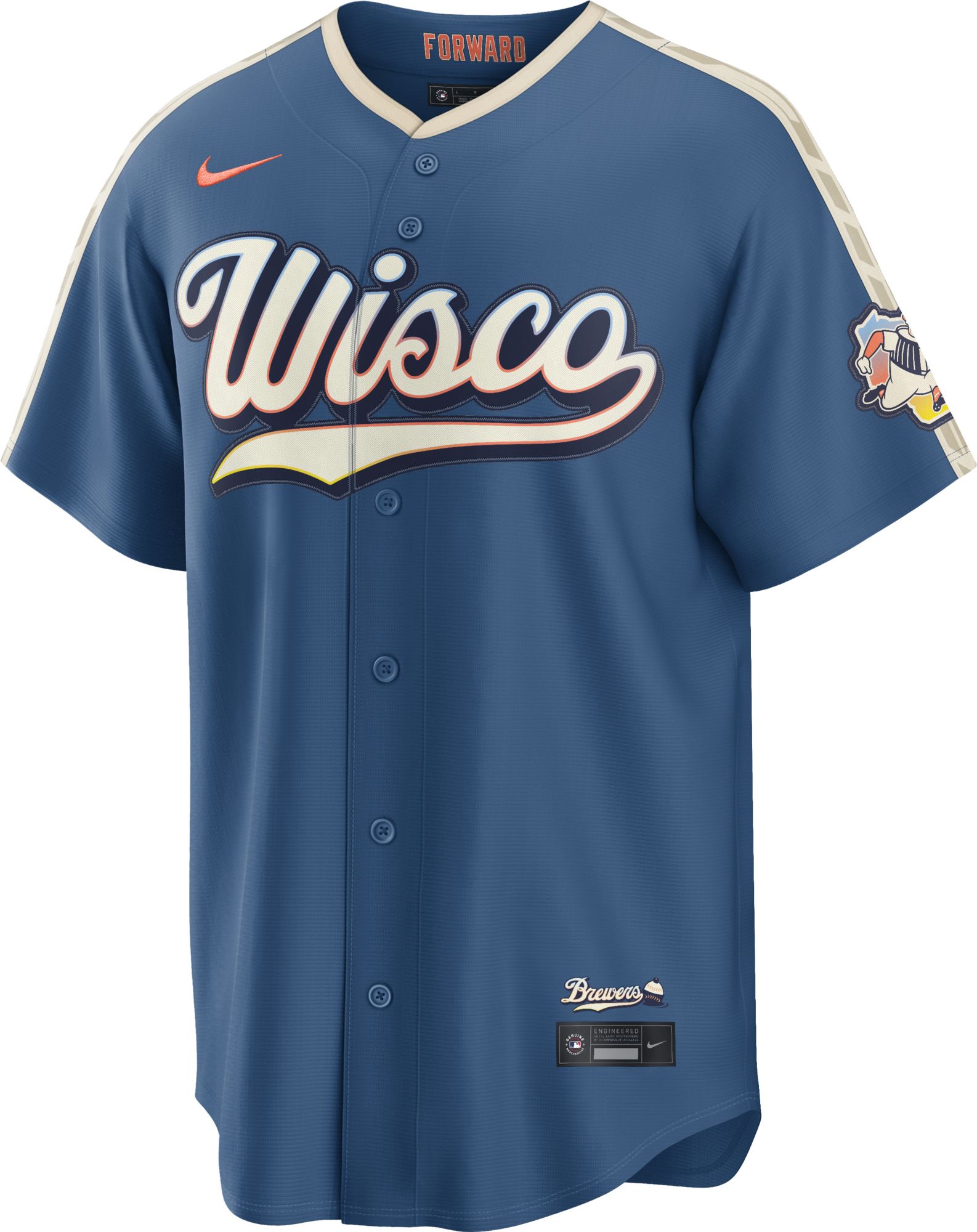 Nike Men's Milwaukee Brewers Blank 2026 City Connect Stadium Jersey product image