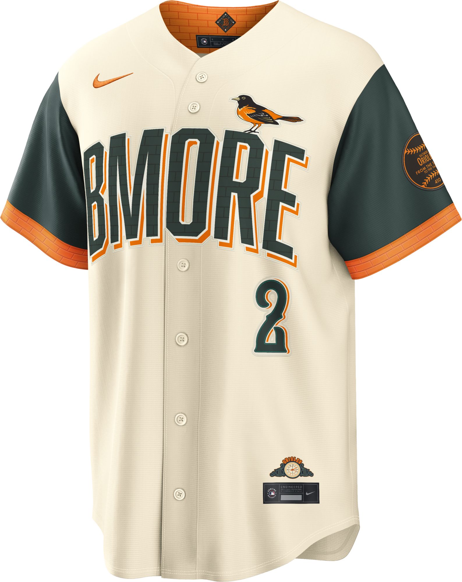 Nike Men's Baltimore Orioles Gunnar Henderson #2 2026 City Connect Stadium Jersey product image