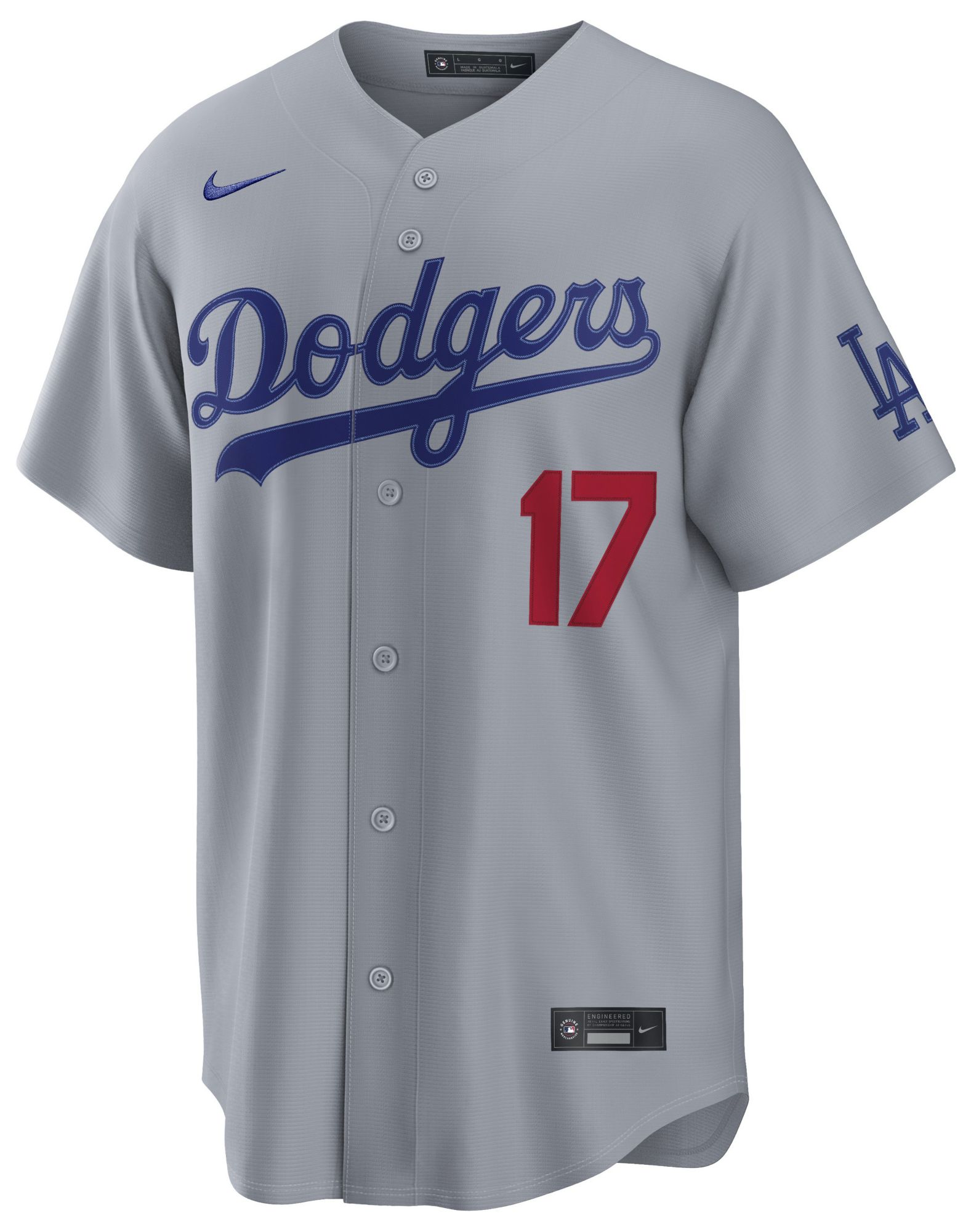 Nike Men's Los Angeles Dodgers Grey Shohei Ohtani #17 Road Stadium Jersey product image