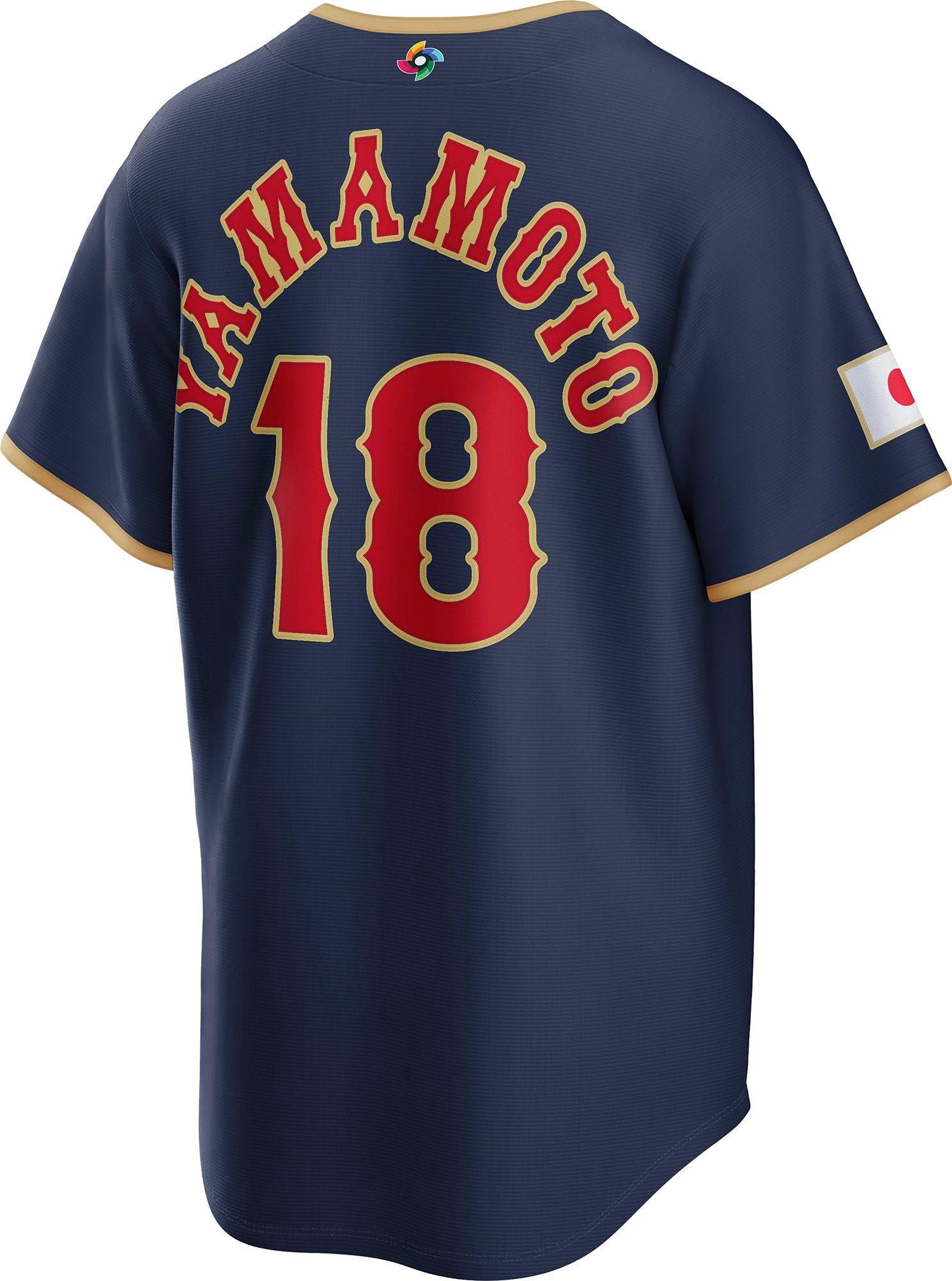 Nike Men's World Baseball Classic 2026 Japan Navy Yoshinobu Yamamoto #18 Stadium Road Jersey product image