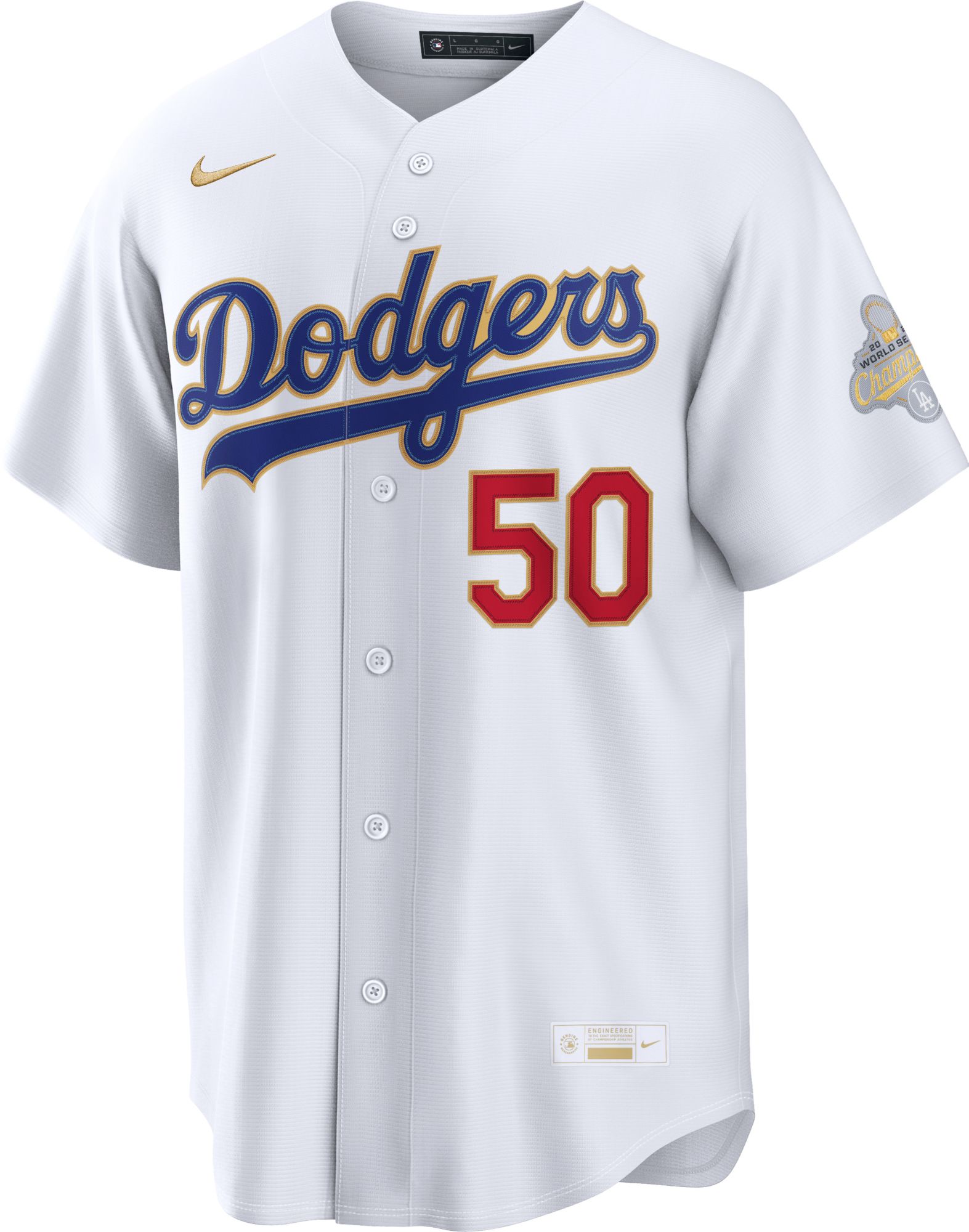 Nike Men's Los Angeles Dodgers Mookie Betts #50 2026 Gold Collection Jersey product image