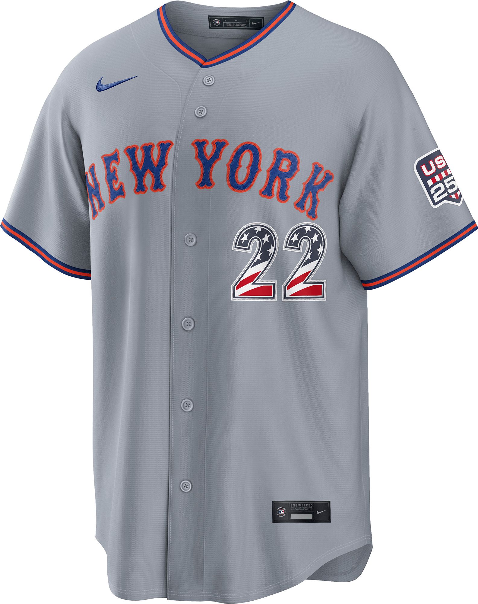 Nike Men's New York Mets Juan Soto #22 4th of July Road Replica Jersey product image