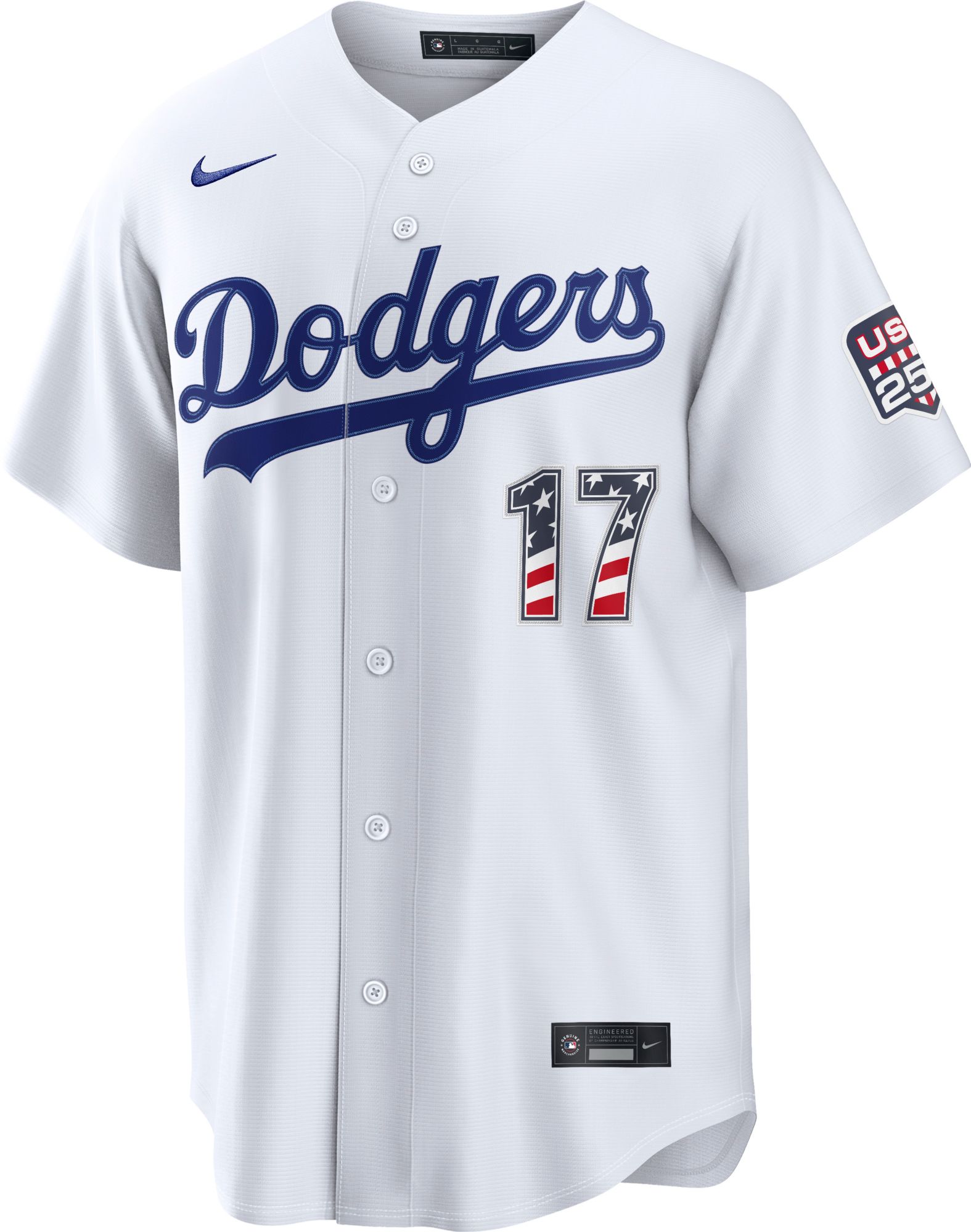 Nike Men's Los Angeles Dodgers Shohei Ohtani #17 4th of July Home Replica Jersey product image