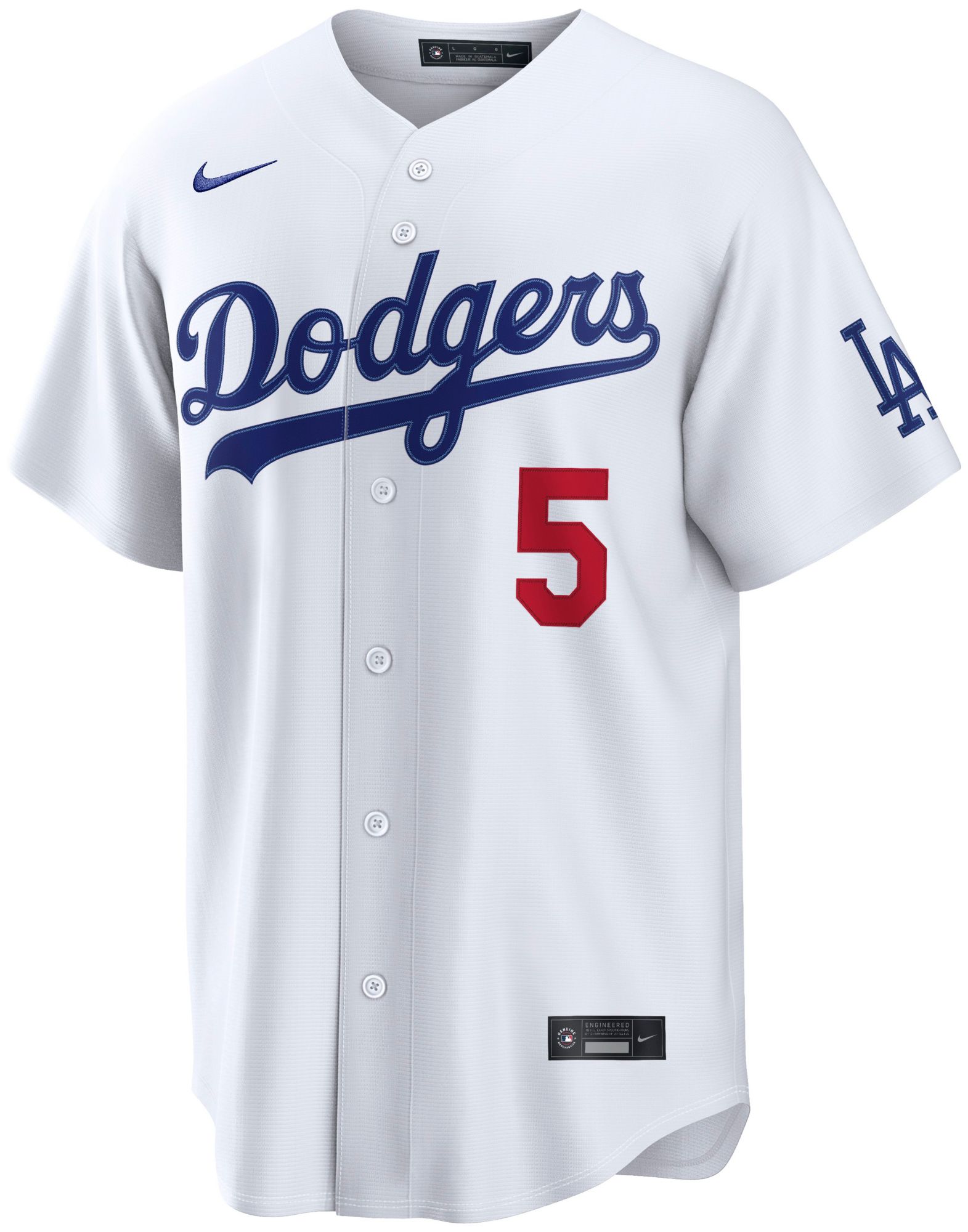 Nike Men's Los Angeles Dodgers Freddie Freeman #5 White Home Stadium Jersey product image