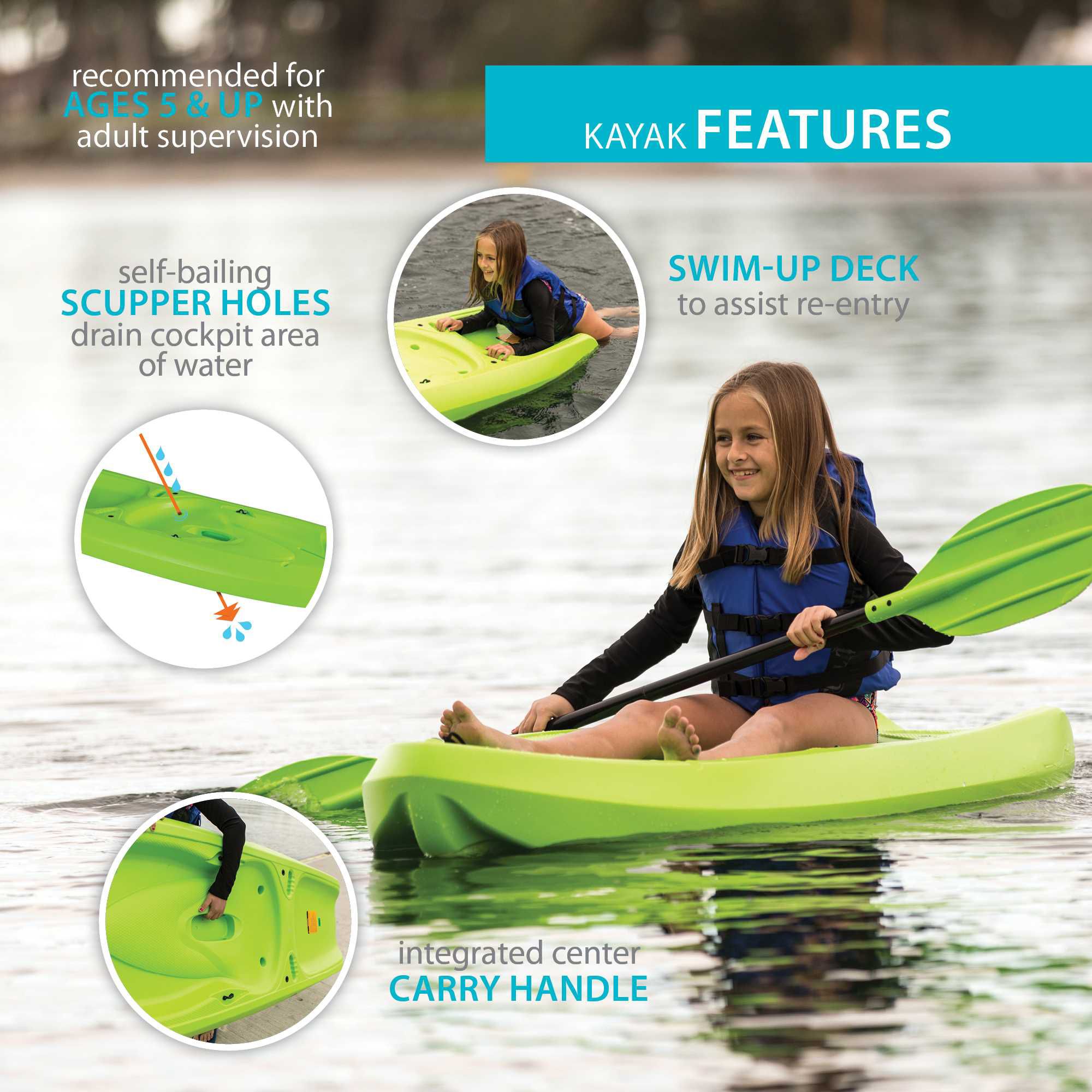 Lifetime Youth Recruit Kayak and Paddle Package product image