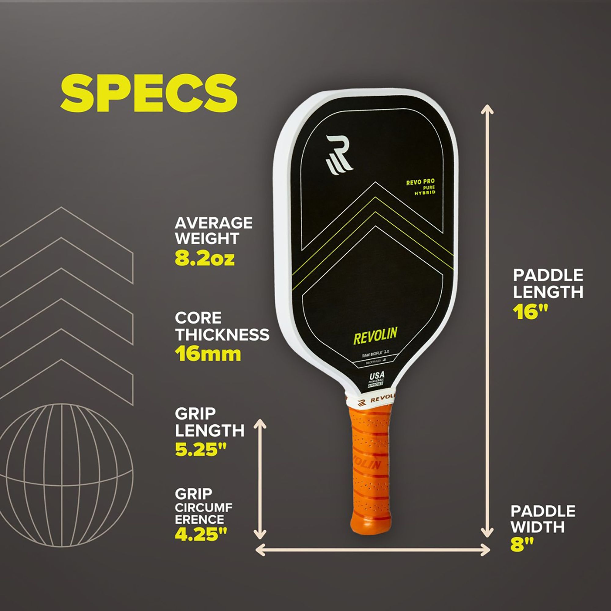 Revolin Revo PRO Pure Hybrid Pickleball Paddle product image