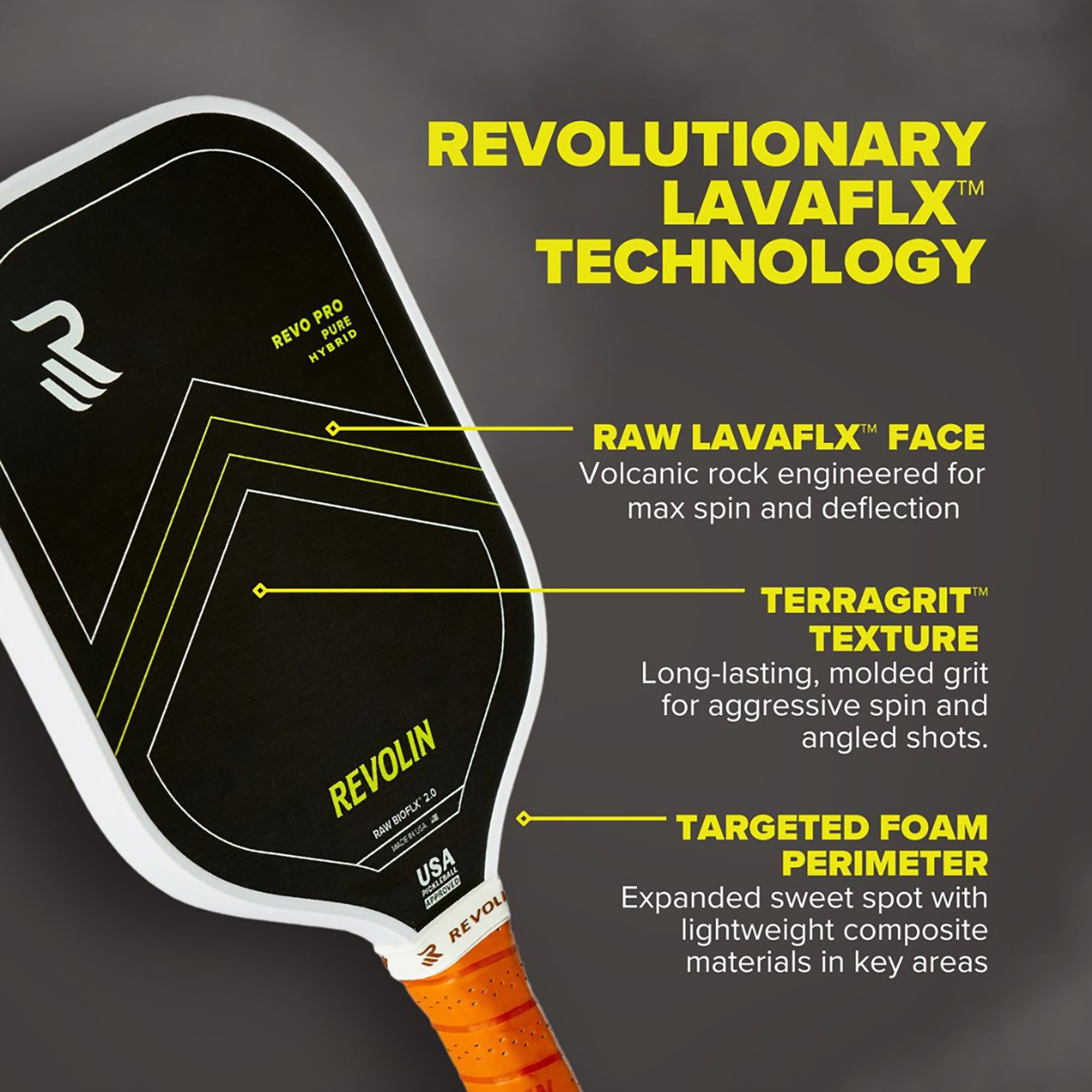 Revolin Revo PRO Pure Hybrid Pickleball Paddle product image