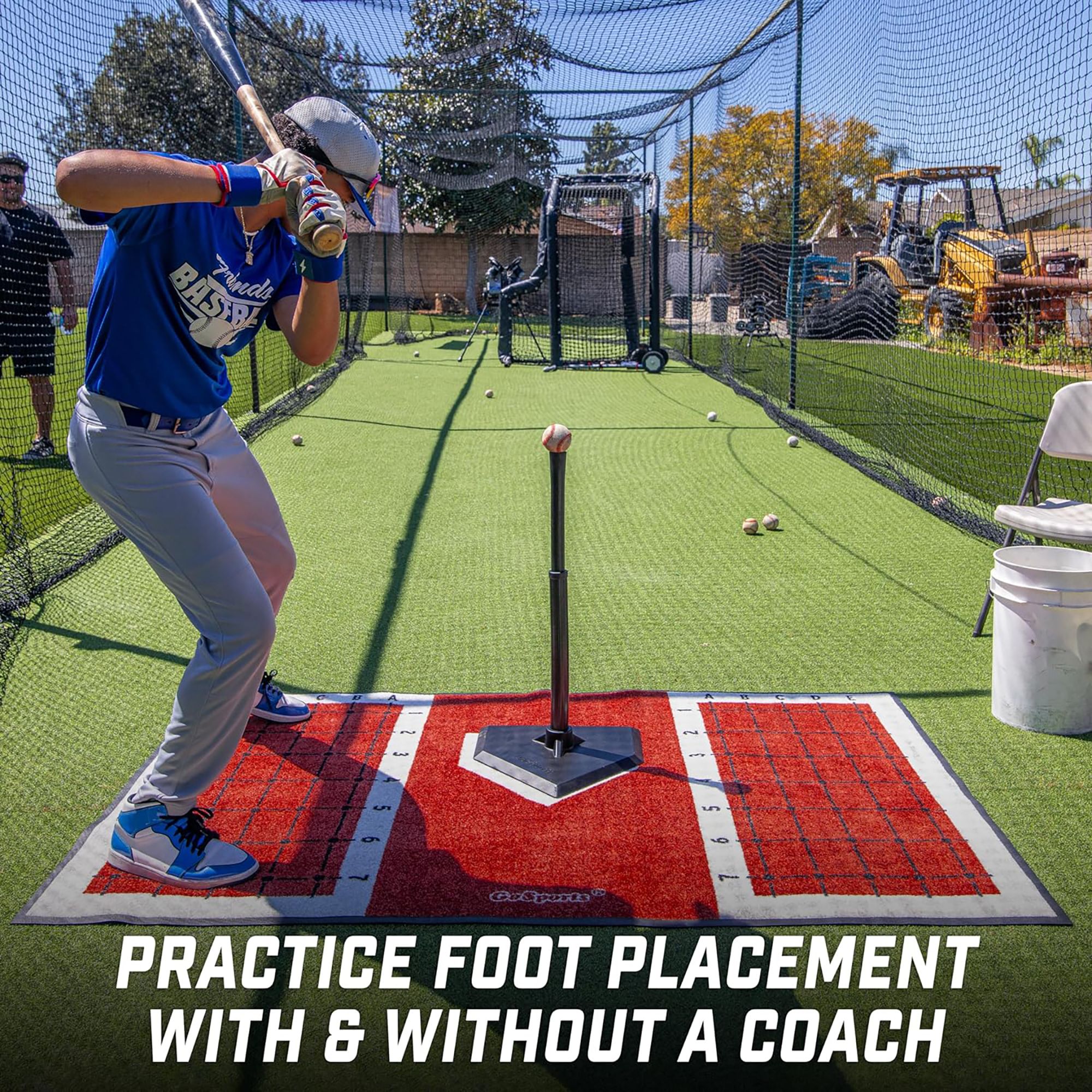 GoSports 6' x 4' Baseball/Softball Hitting Mat w/ Stance Alignment Guide product image