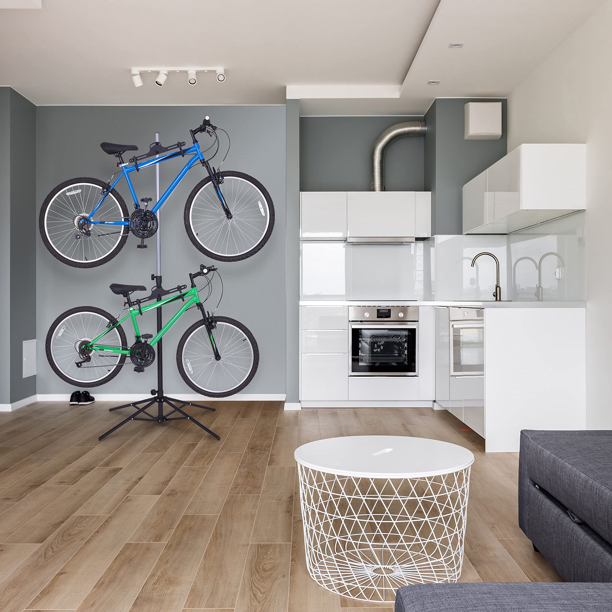RaxGo Freestanding Dual Bike Garage Rack product image