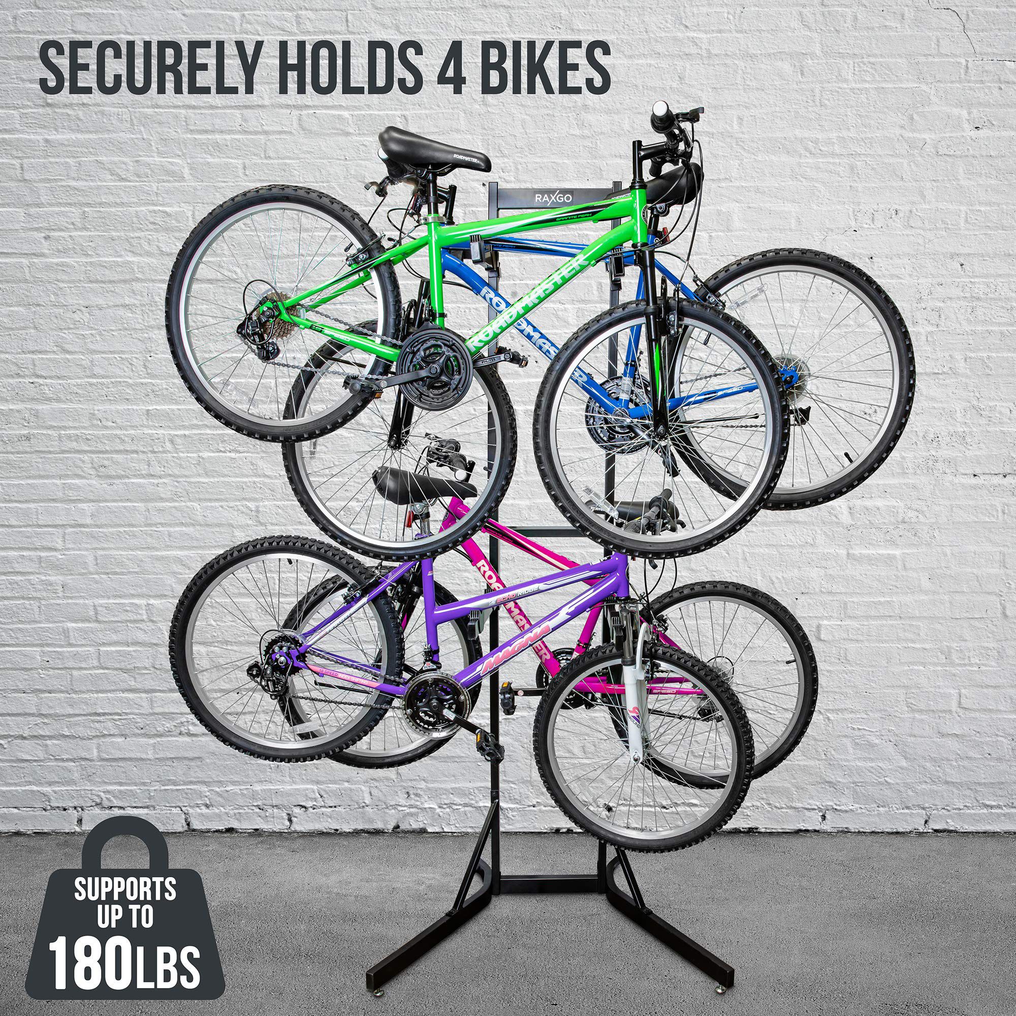 RaxGo Free Standing 4-Bike Garage Rack product image