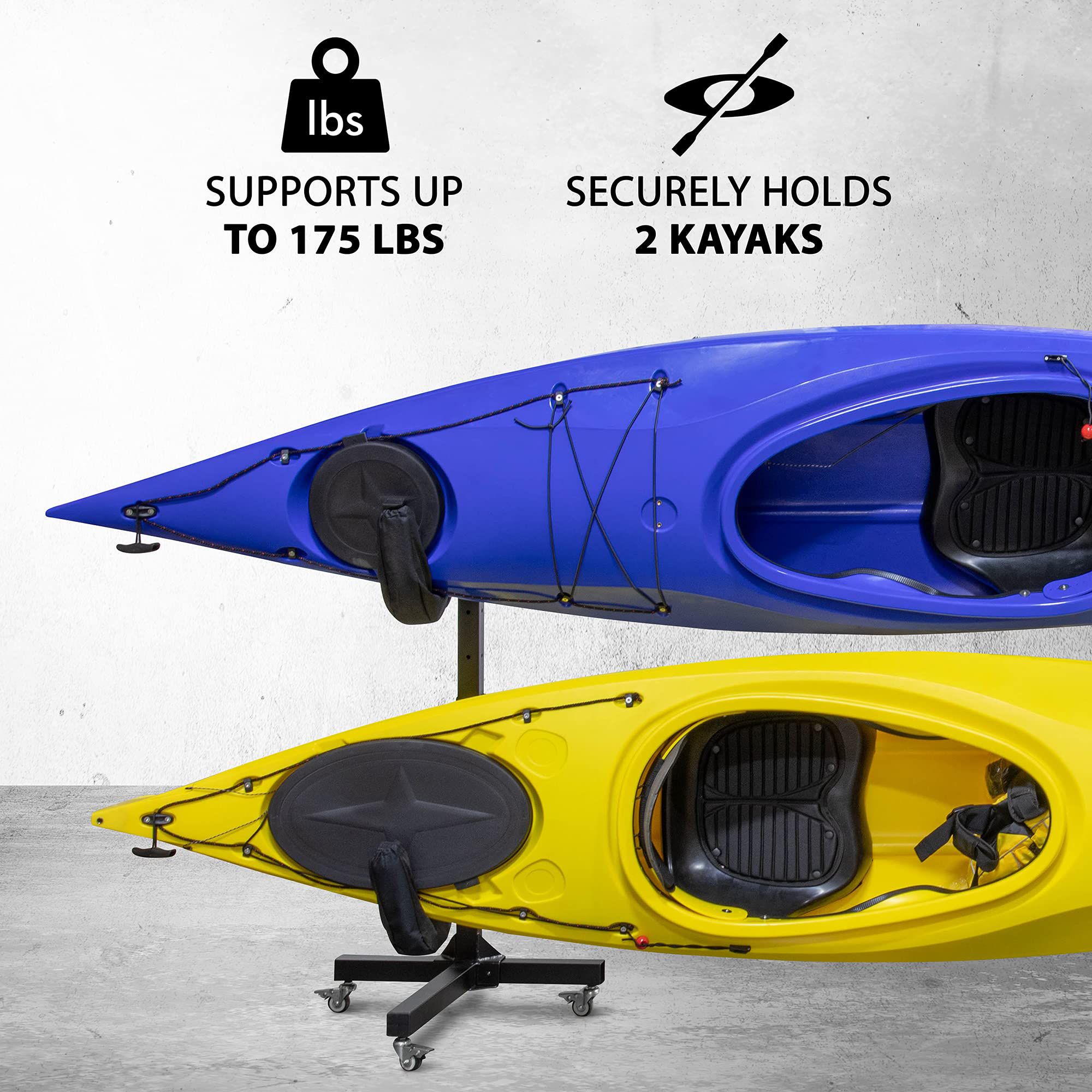 RaxGo Freestanding Standing Kayak Rack With Wheels product image