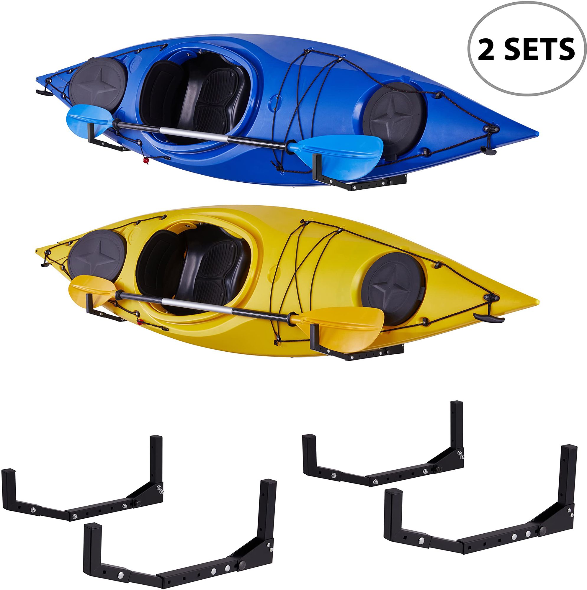 RaxGo Wall Mounted Kayak Rack 2 Pack