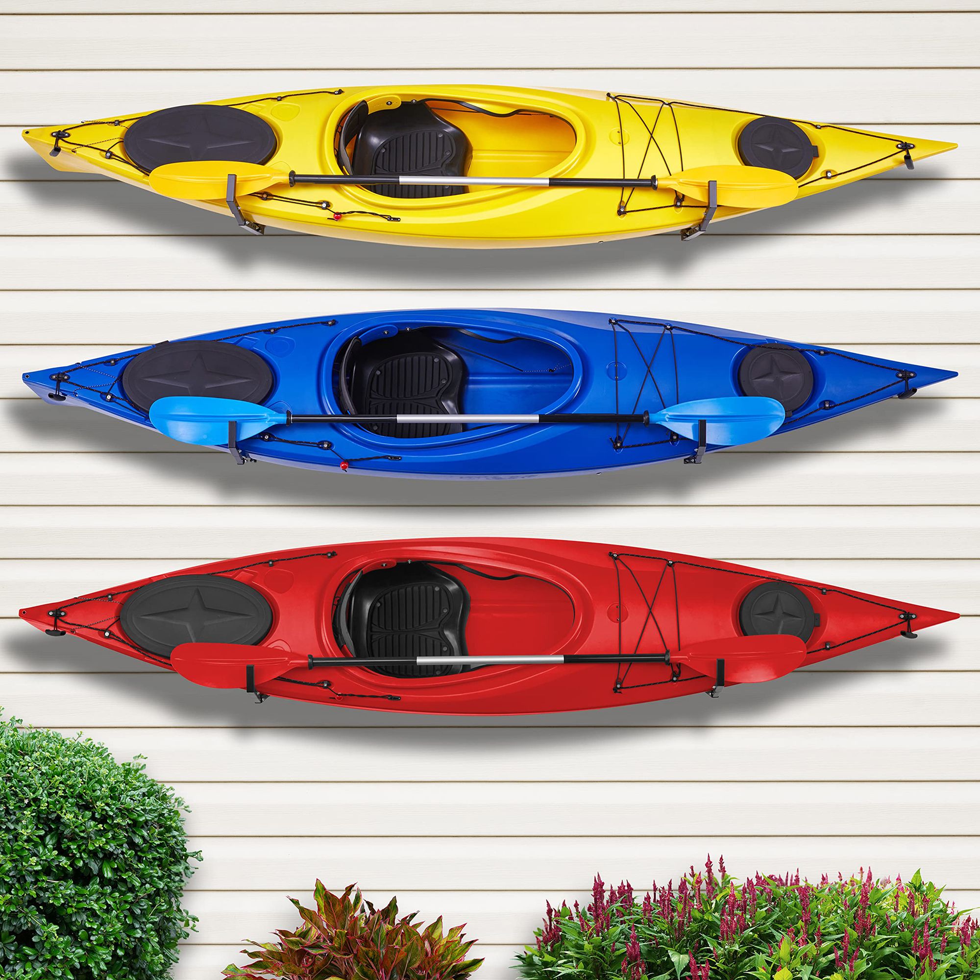 RaxGo Wall Mounted Kayak Rack 3 Pack product image