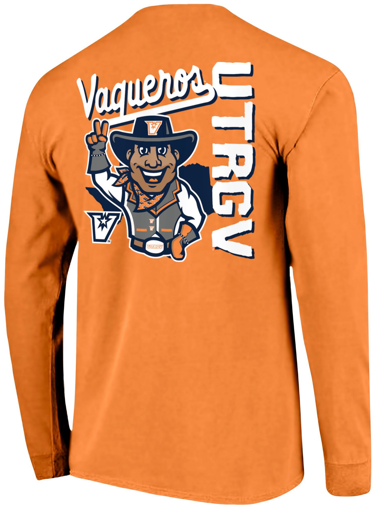 Image One Men's UTRGV Vaqueros Burnt Orange Long Sleeve Shirt product image