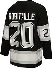 Mitchell & Ness Los Angeles Kings Luc Robitalle #20 '92 Blue Line Jersey, Men's, Large, Black