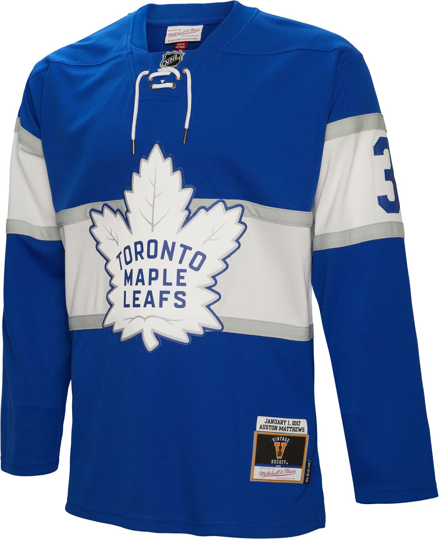 Mitchell & Ness Toronto Maple Leafs Auston Matthews #34 '17 Blue Line Jersey