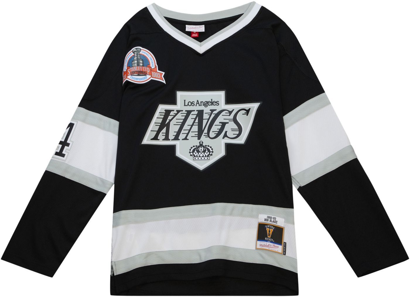 Mitchell Ness Adult Los Angeles Kings Rob Blake 4 1992 Vintage Replica Jersey Dick s Sporting Goods